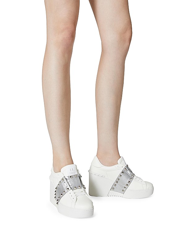 Shop Valentino Garavani Open Disco Wedge Sneakers in Shop Valentino Garavani Open Disco Wedge Sneakers in