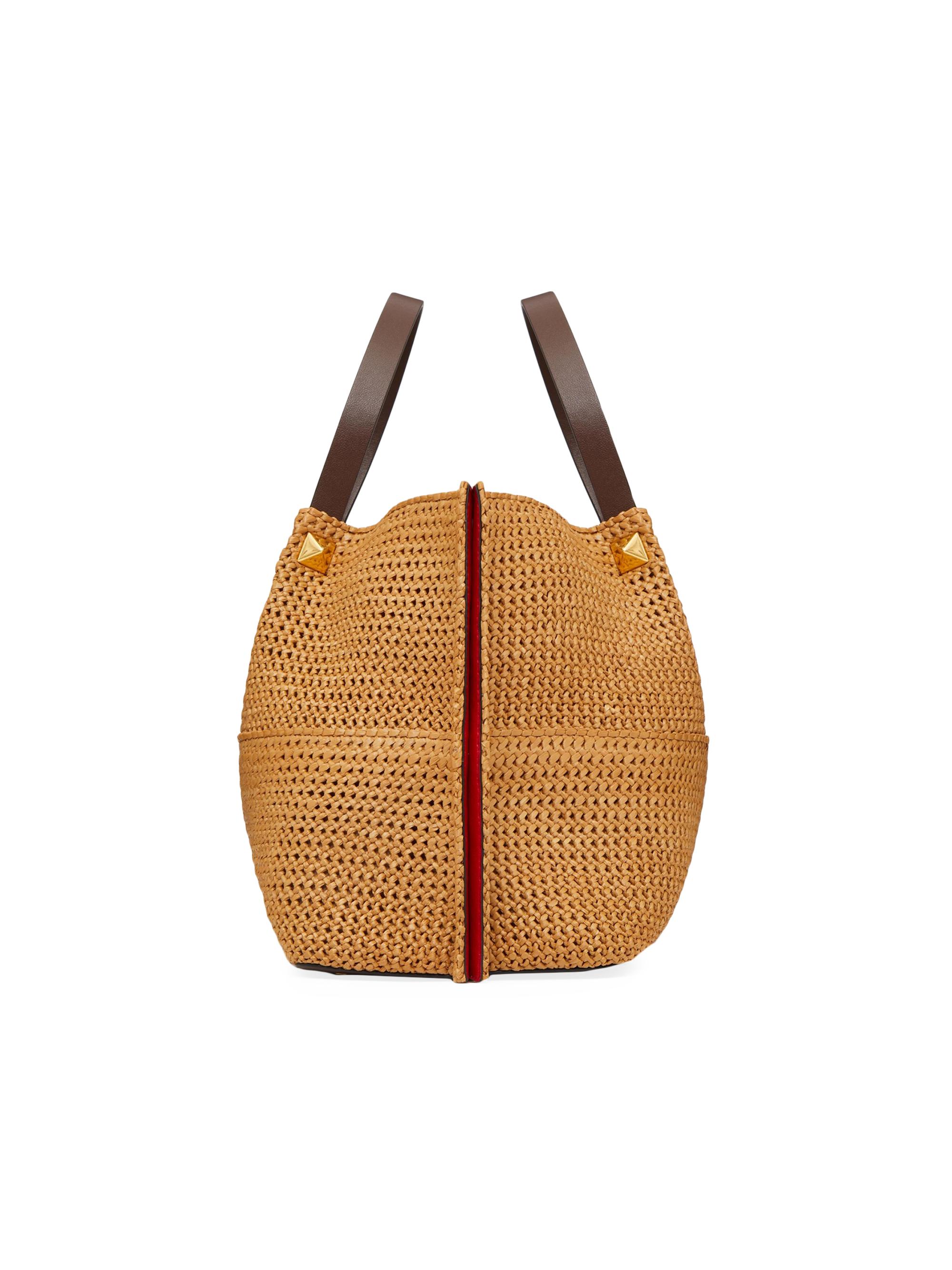 かごバッグ Valentino Garavani raffia shopping bag Valentino Garavani Medium Shopping Bag in Synthetic Raffia