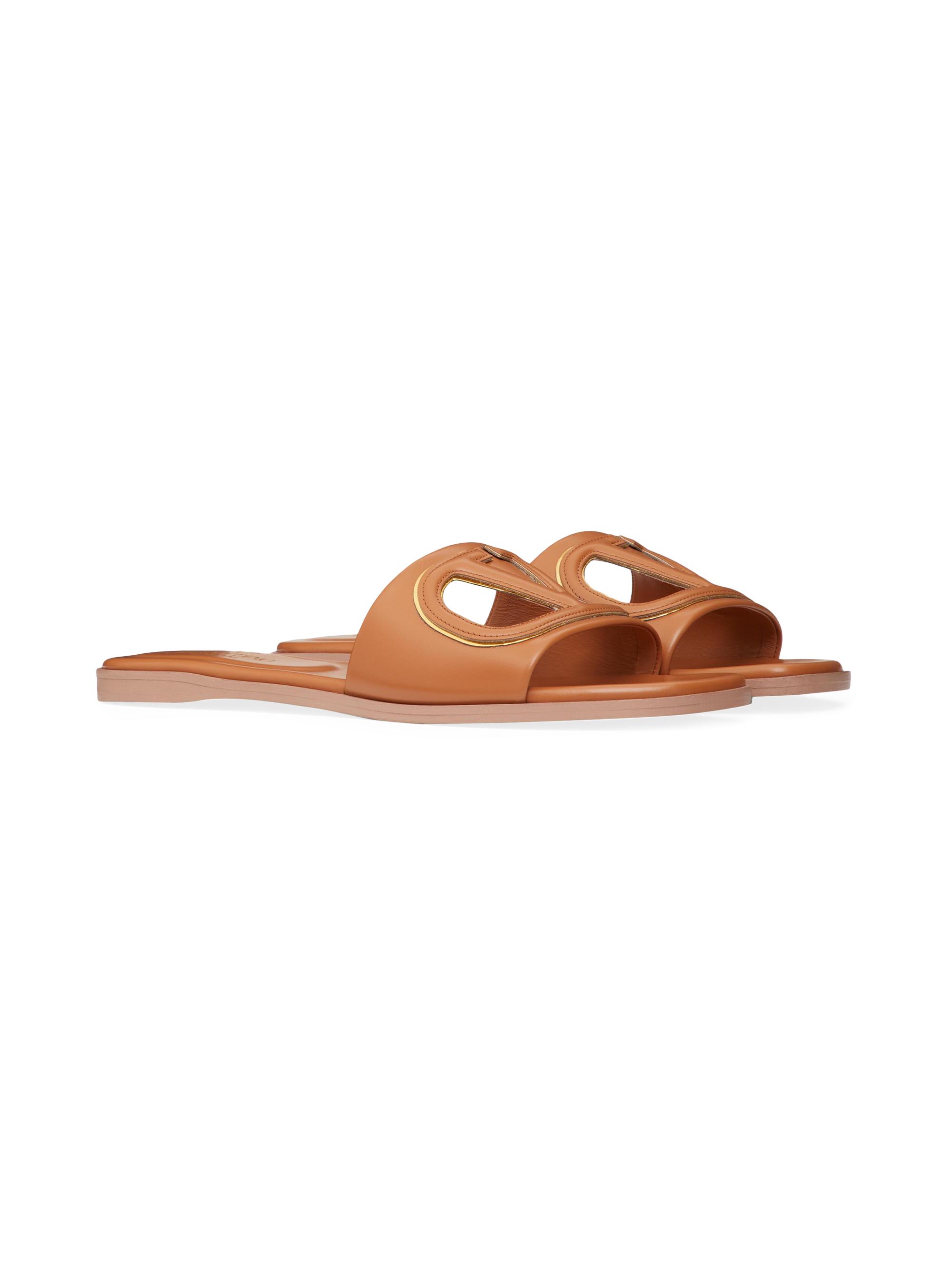 Vlogo Cut-Out 60 Sandal Yellow Calfskin