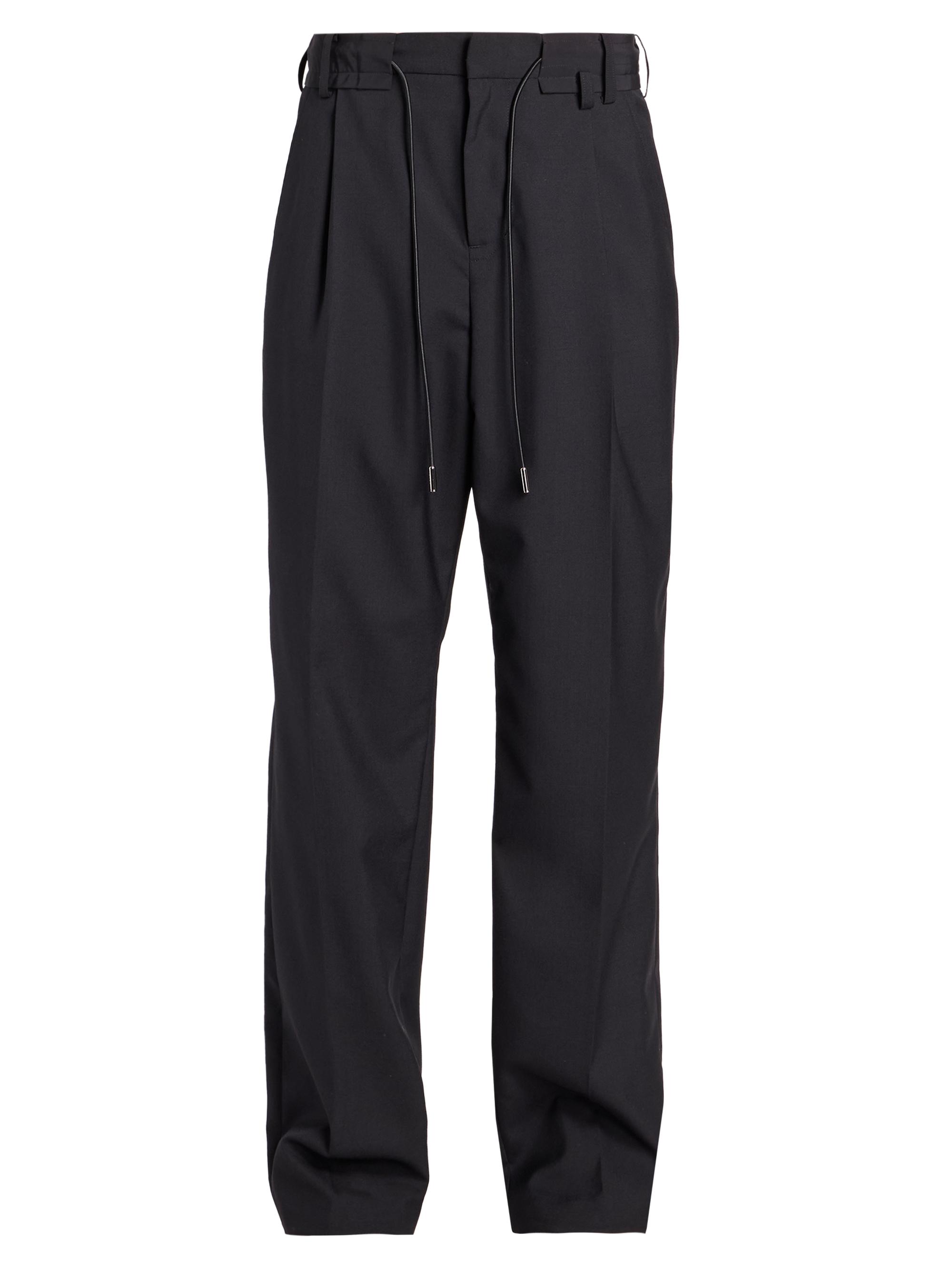 Sacai Men's Drawstring Suiting Pants - Black