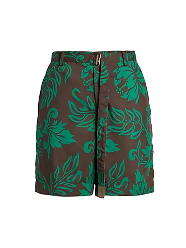 Belted Floral Shorts