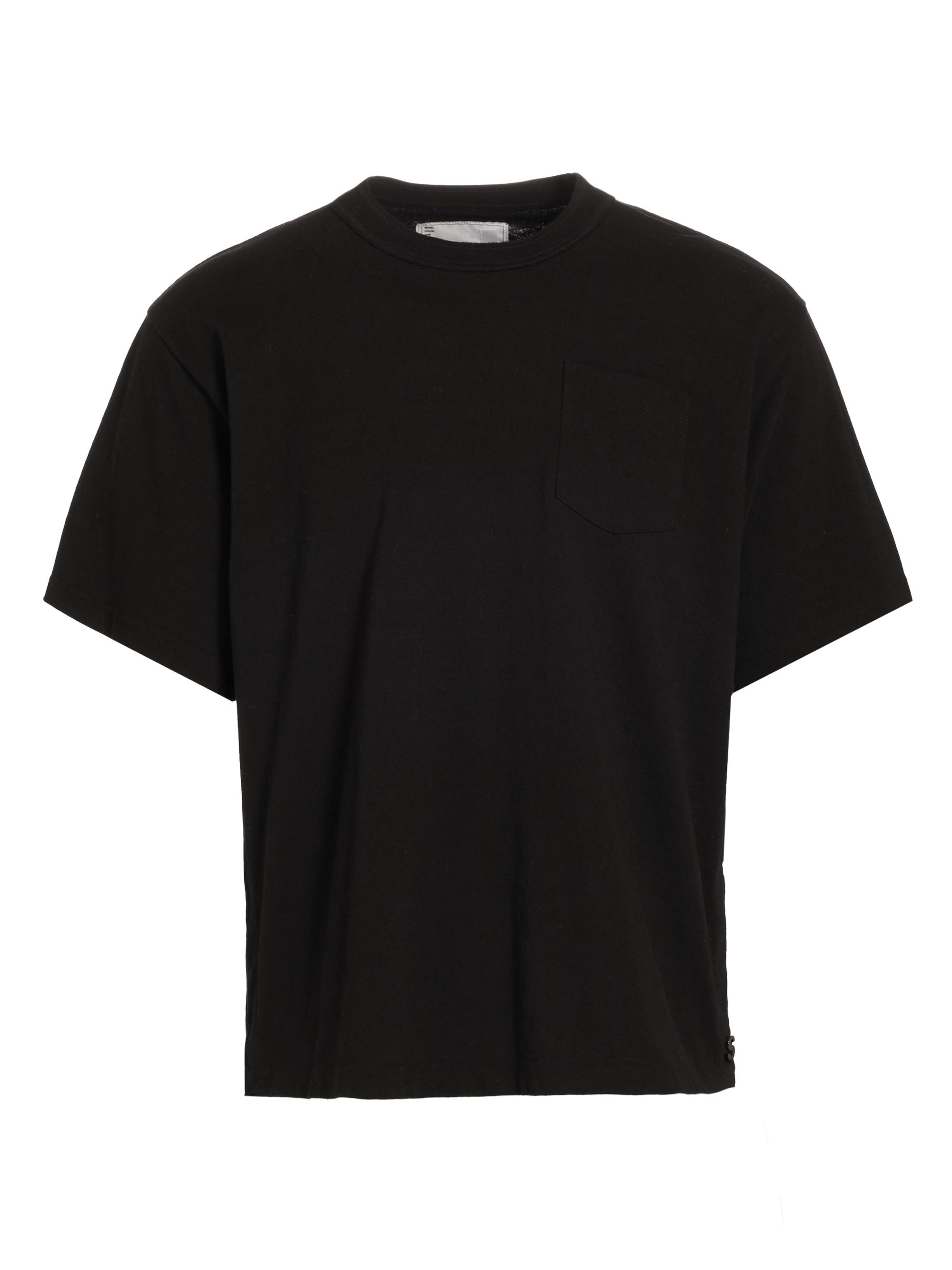 Sacai Men's Cotton Crewneck T-Shirt - Black