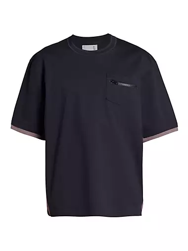 Cotton Jersey Side-Zip T-Shirt