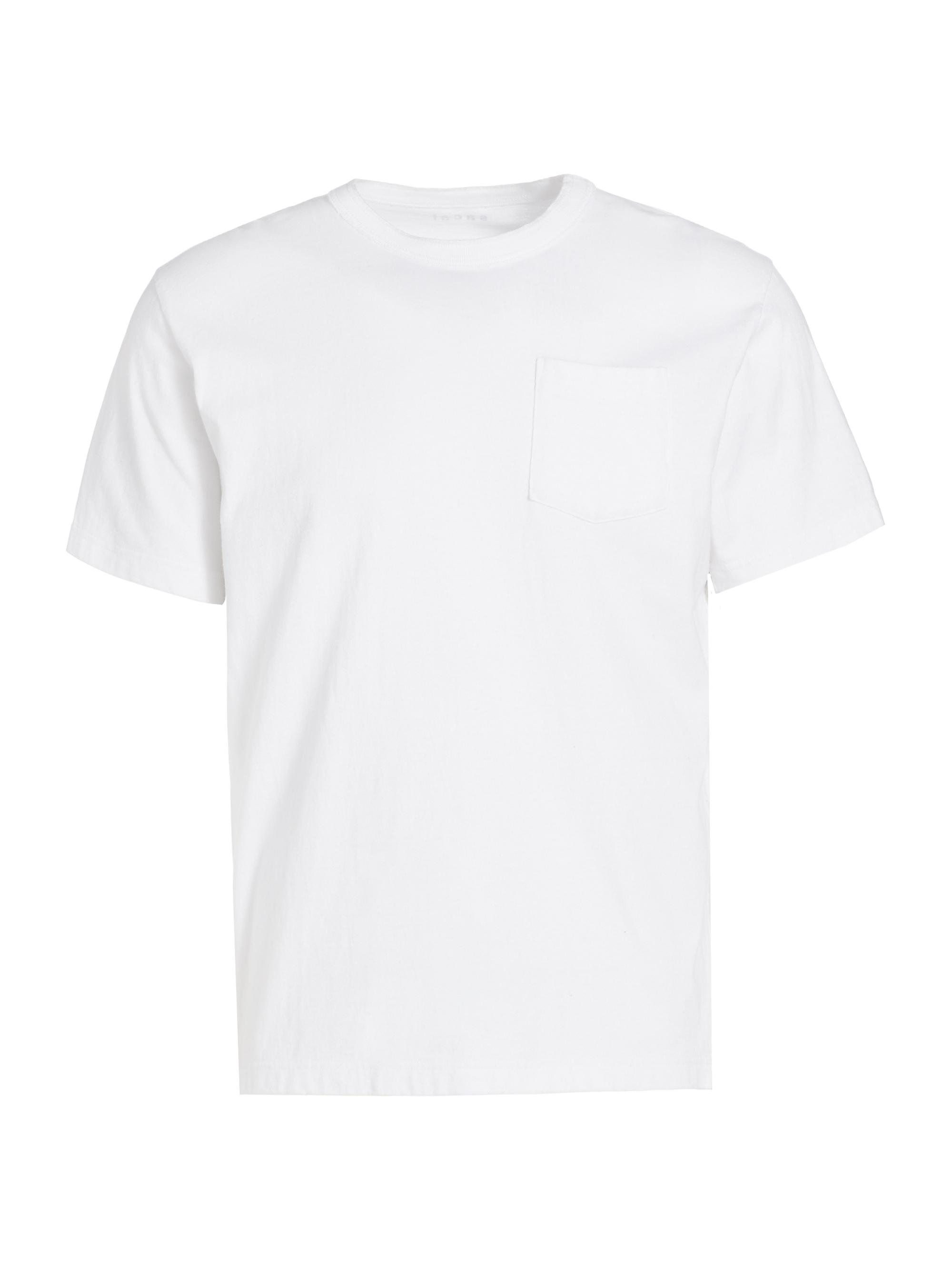 Sacai Men's Cotton Zip T-Shirt - White