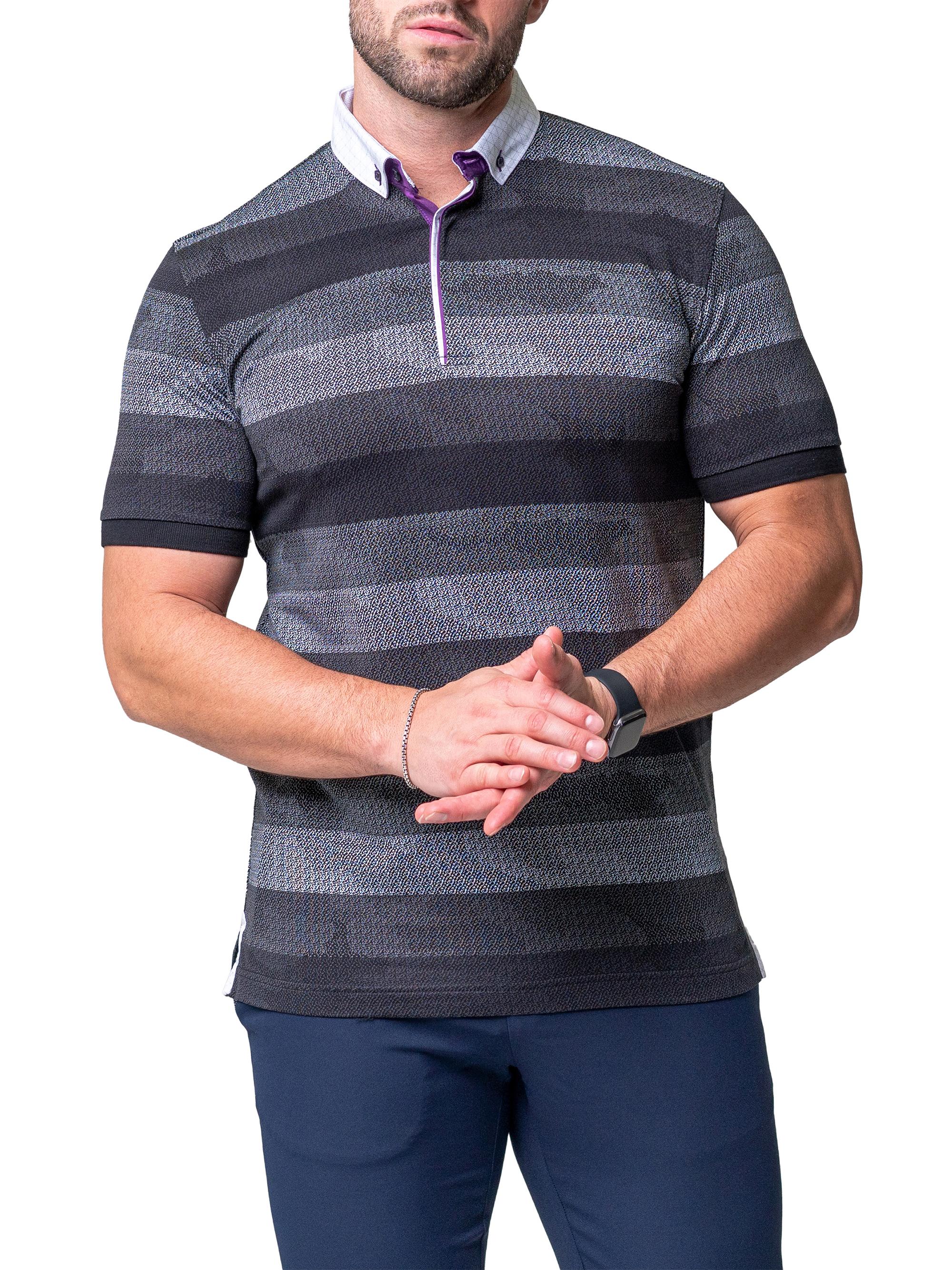 Maceoo Men's Polos MozartPolk T-Shirt - Black