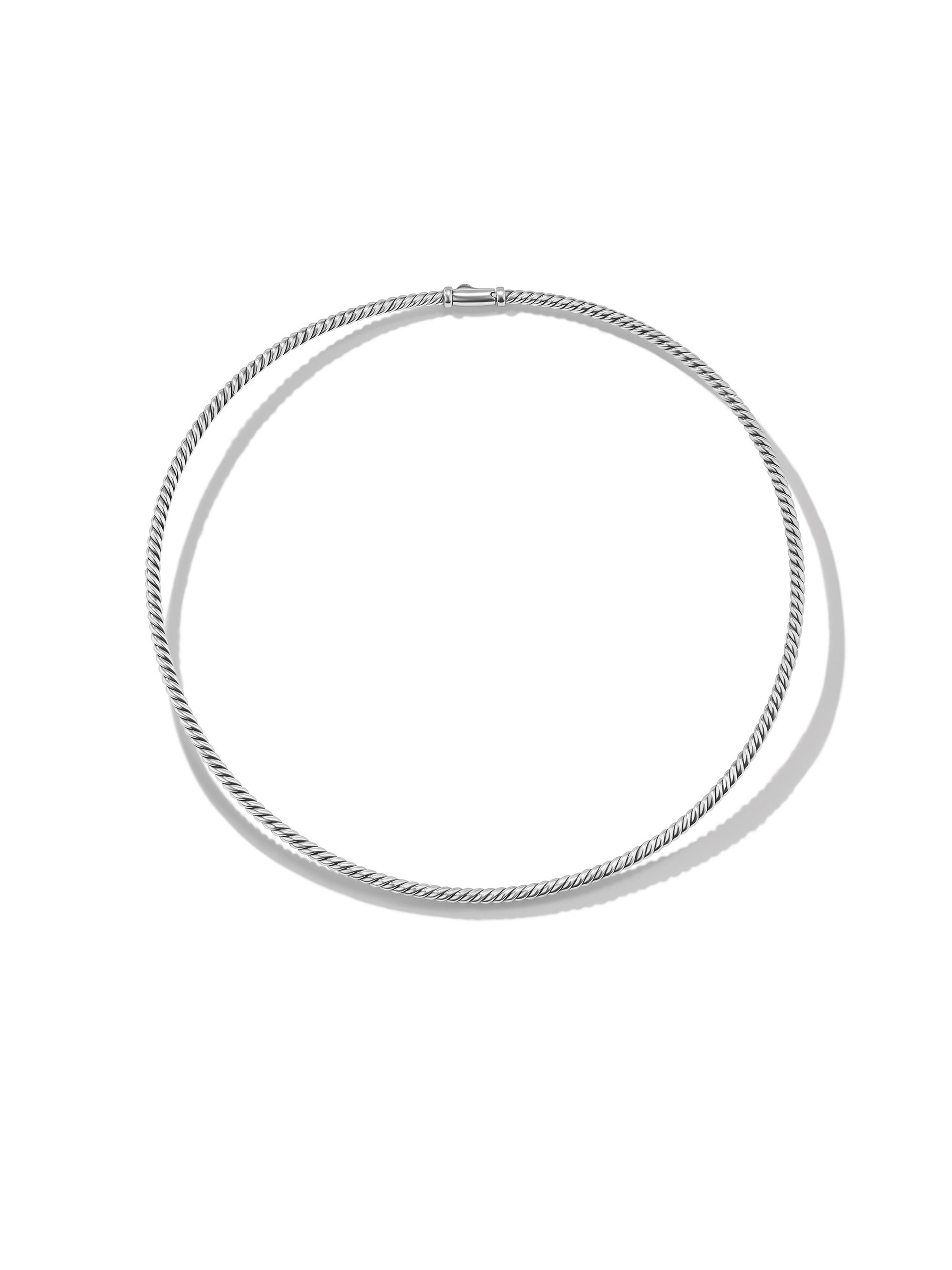 David Yurman Women's Sculpted Cable Necklace In Sterling Silver, 2.6mm - Silver