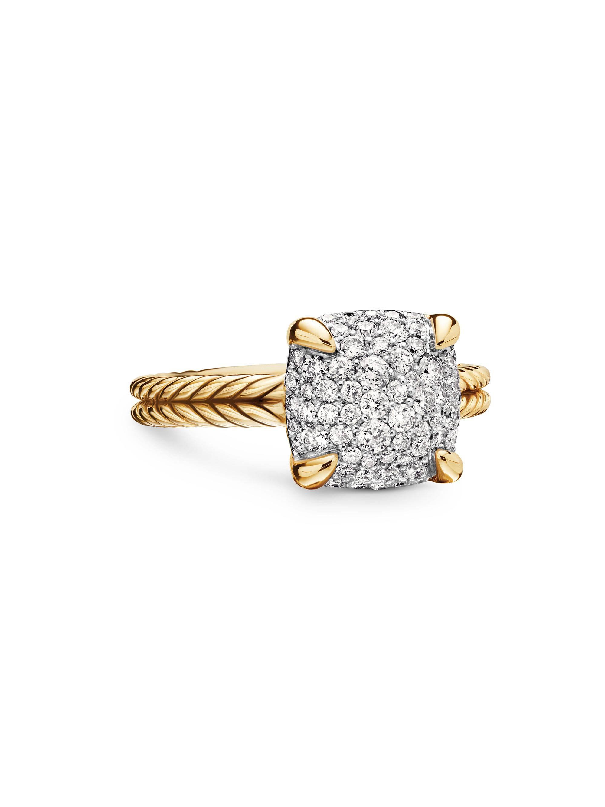 David Yurman Women's Chatelaine Ring in 18K Yellow Gold - Diamond
