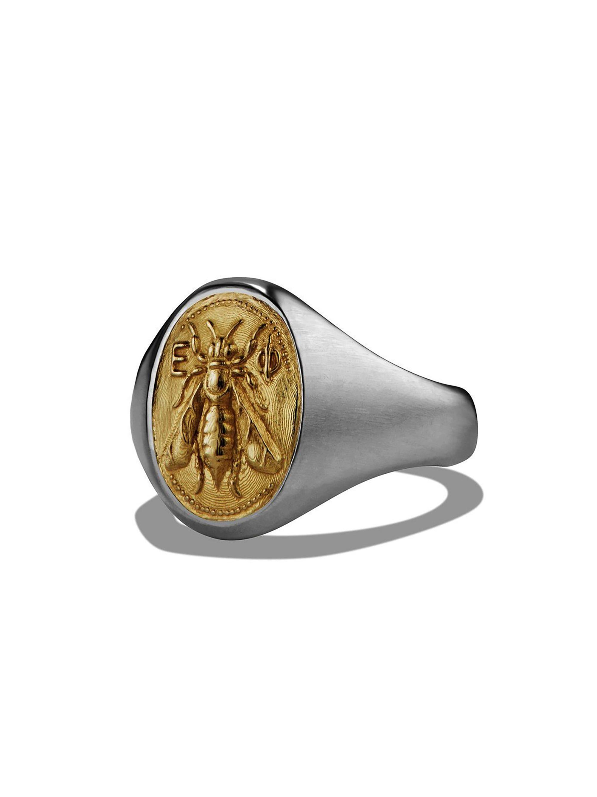 David Yurman Men's Petrvs Bee Pinky Ring in Sterling Silver - Silver