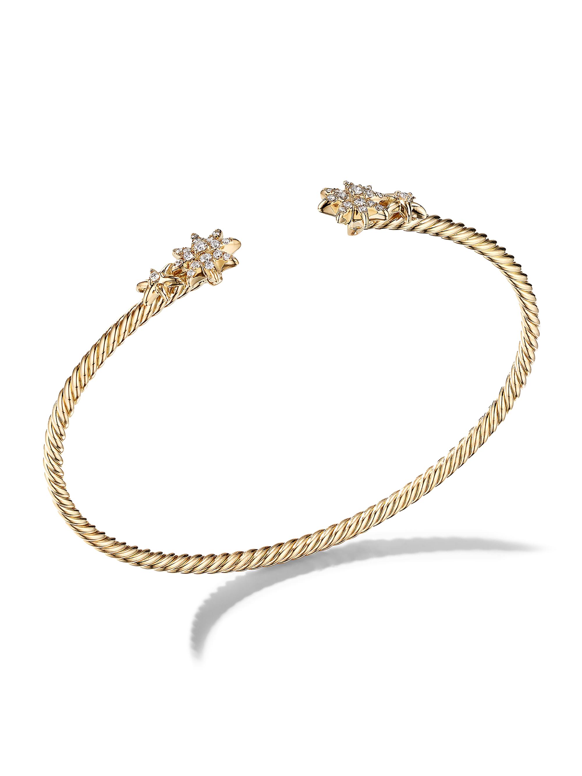 David Yurman Women's Petite Starburst Cable Bracelet In 18K Yellow Gold - Gold