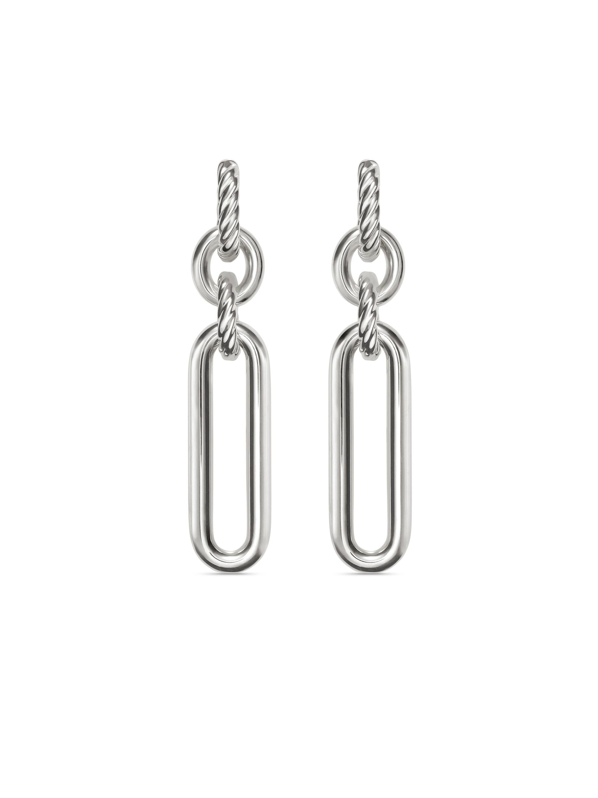 David Yurman Women's Lexington Double Link Drop Earrings In Sterling Silver - Silver