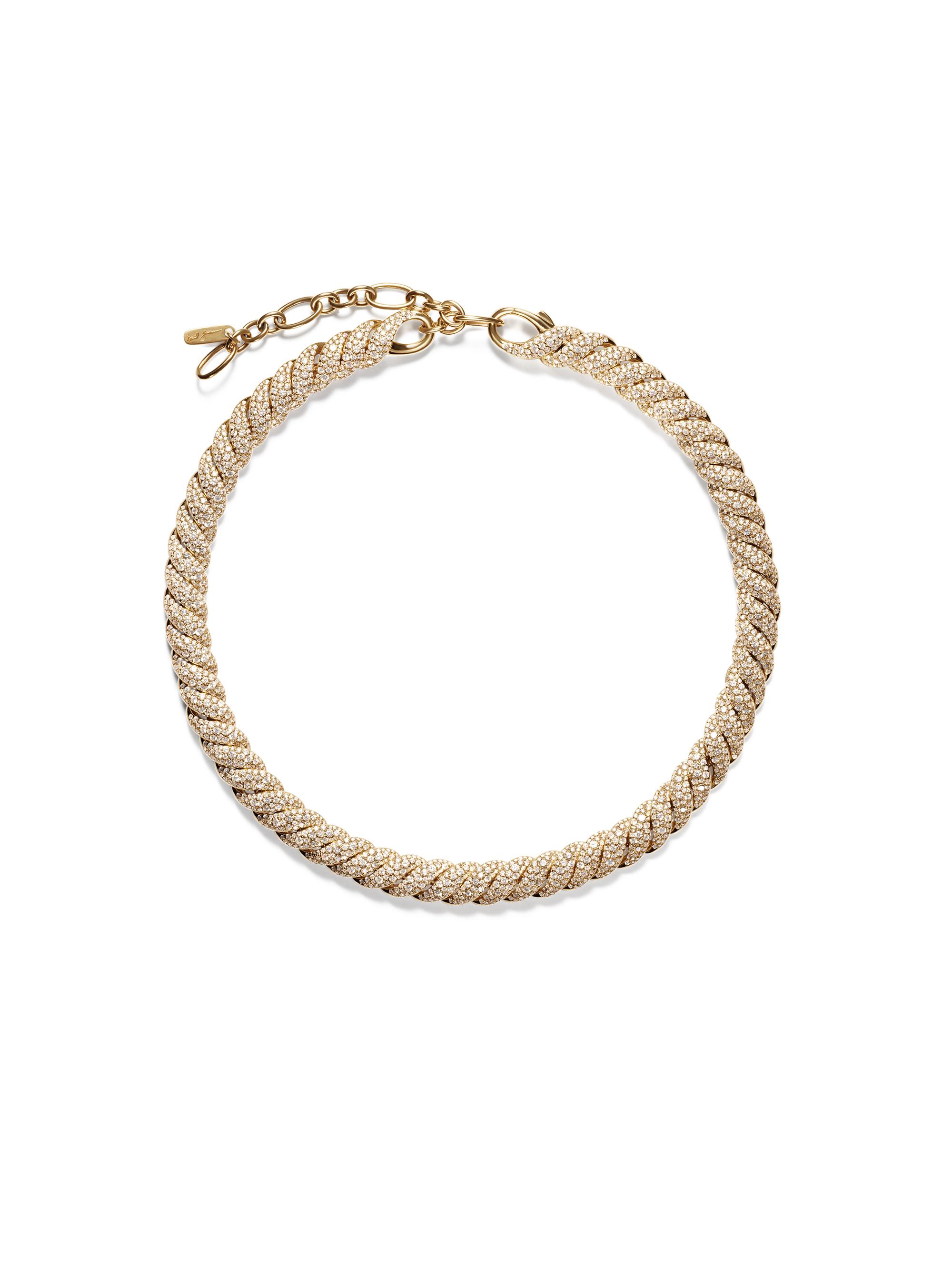 David Yurman Women's Sculpted Cable Necklace in 18K White Gold - Gold