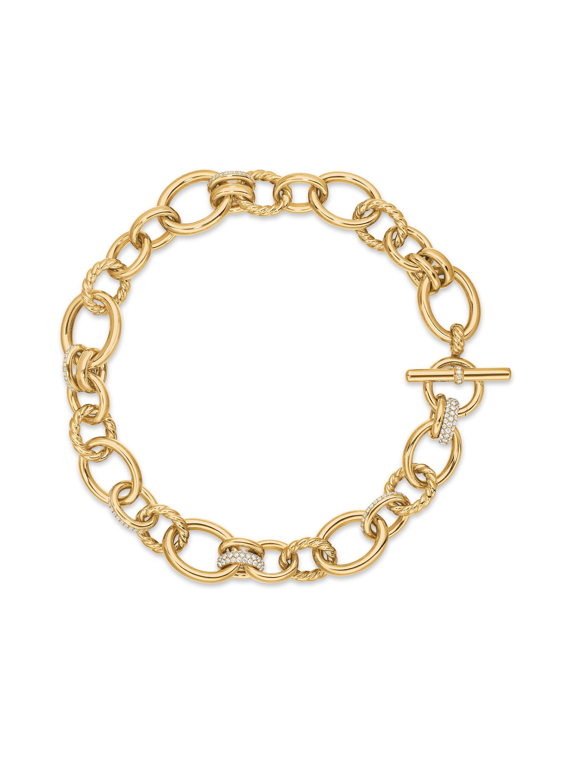 David Yurman Women's DY Mercer Chain Necklace In 18K Yellow Gold - Diamond