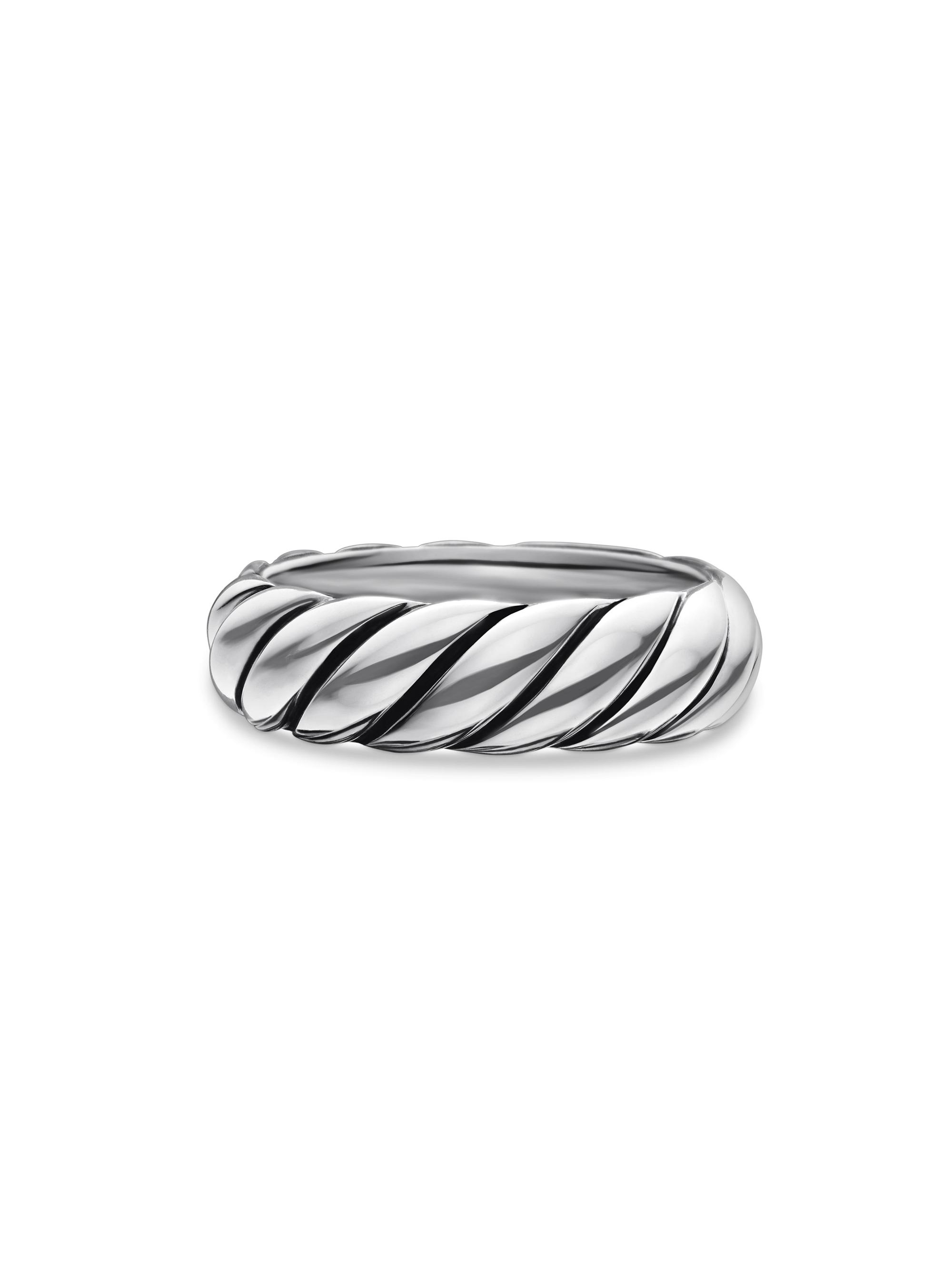 David Yurman Women's Sculpted Cable Band Ring in Sterling Silver - Silver