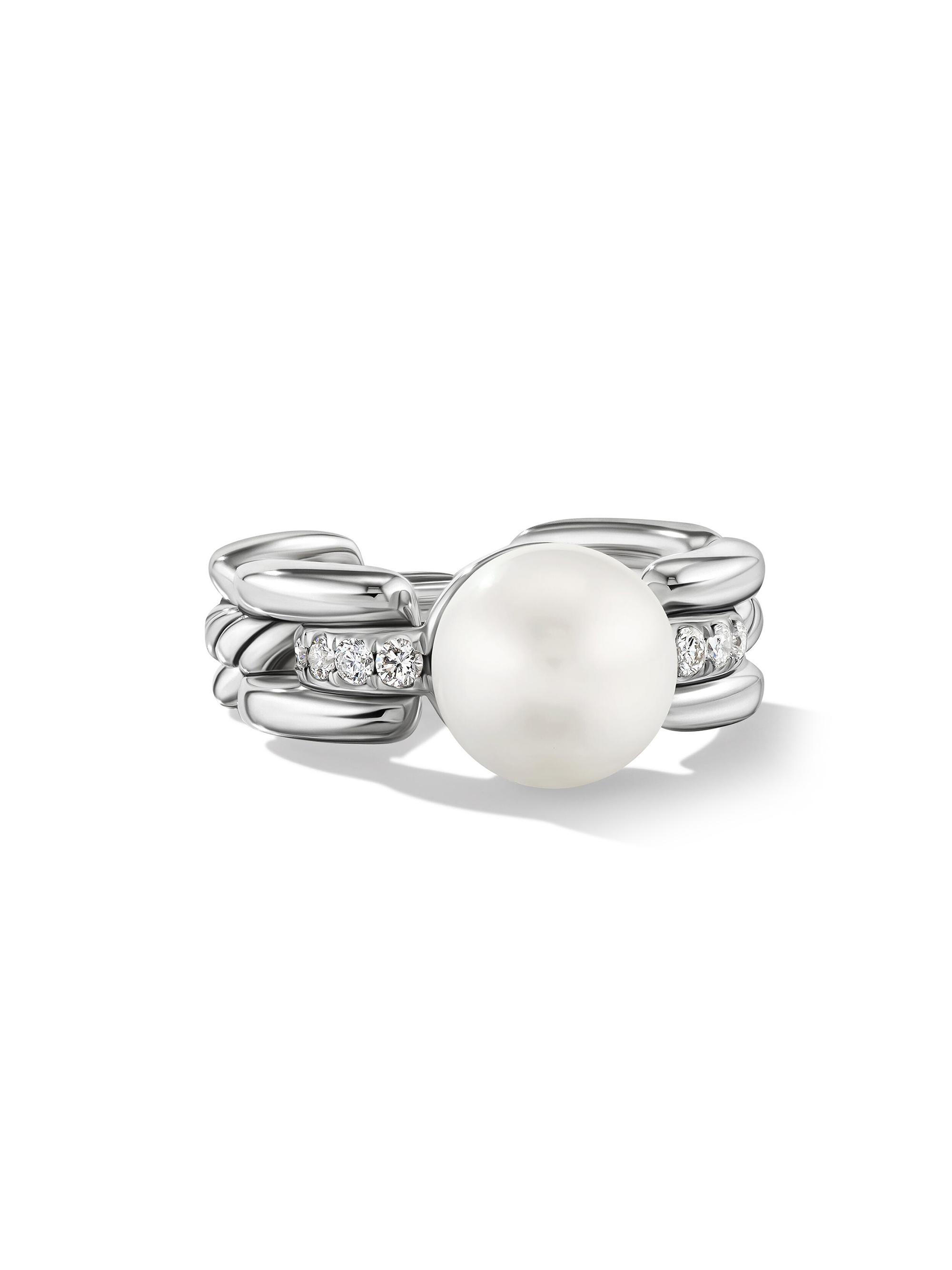 David Yurman Women's DY Madison Pearl Ring In Sterling Silver - Silver