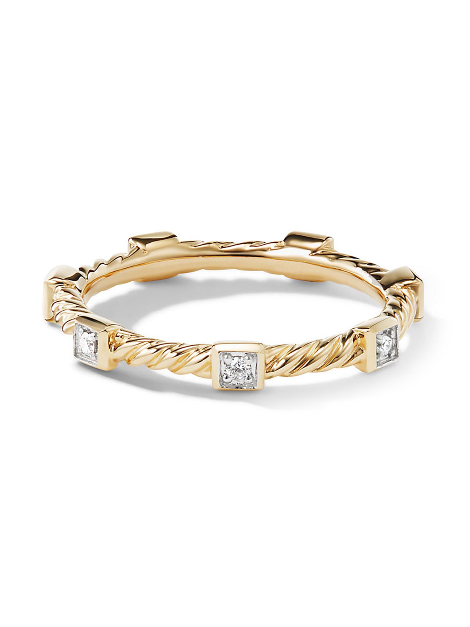 David Yurman Cable Collectibles Stack Ring in 18K Yellow Gold