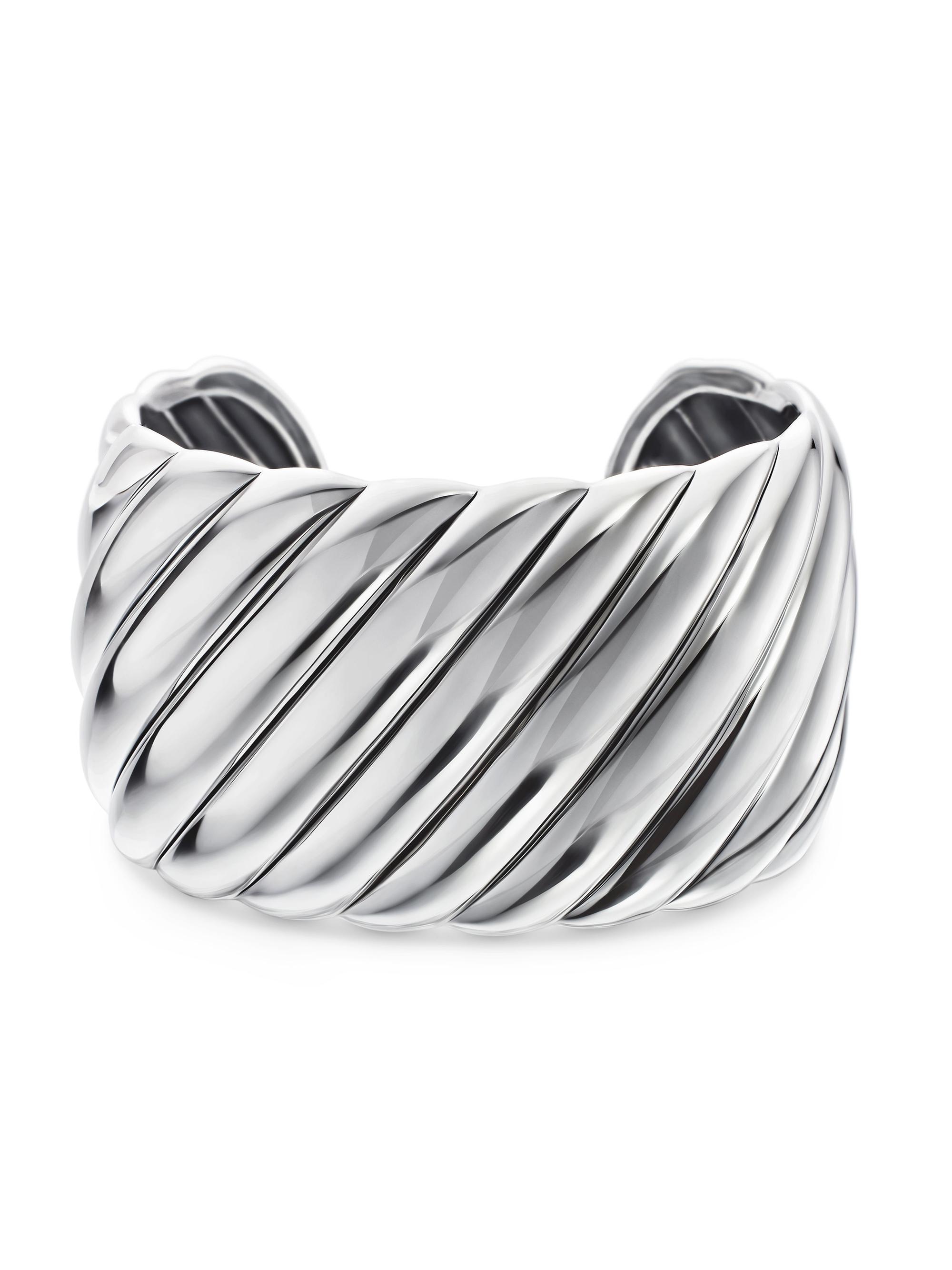 David Yurman Women's Sculpted Cable Cuff Bracelet In Sterling Silver - Silver