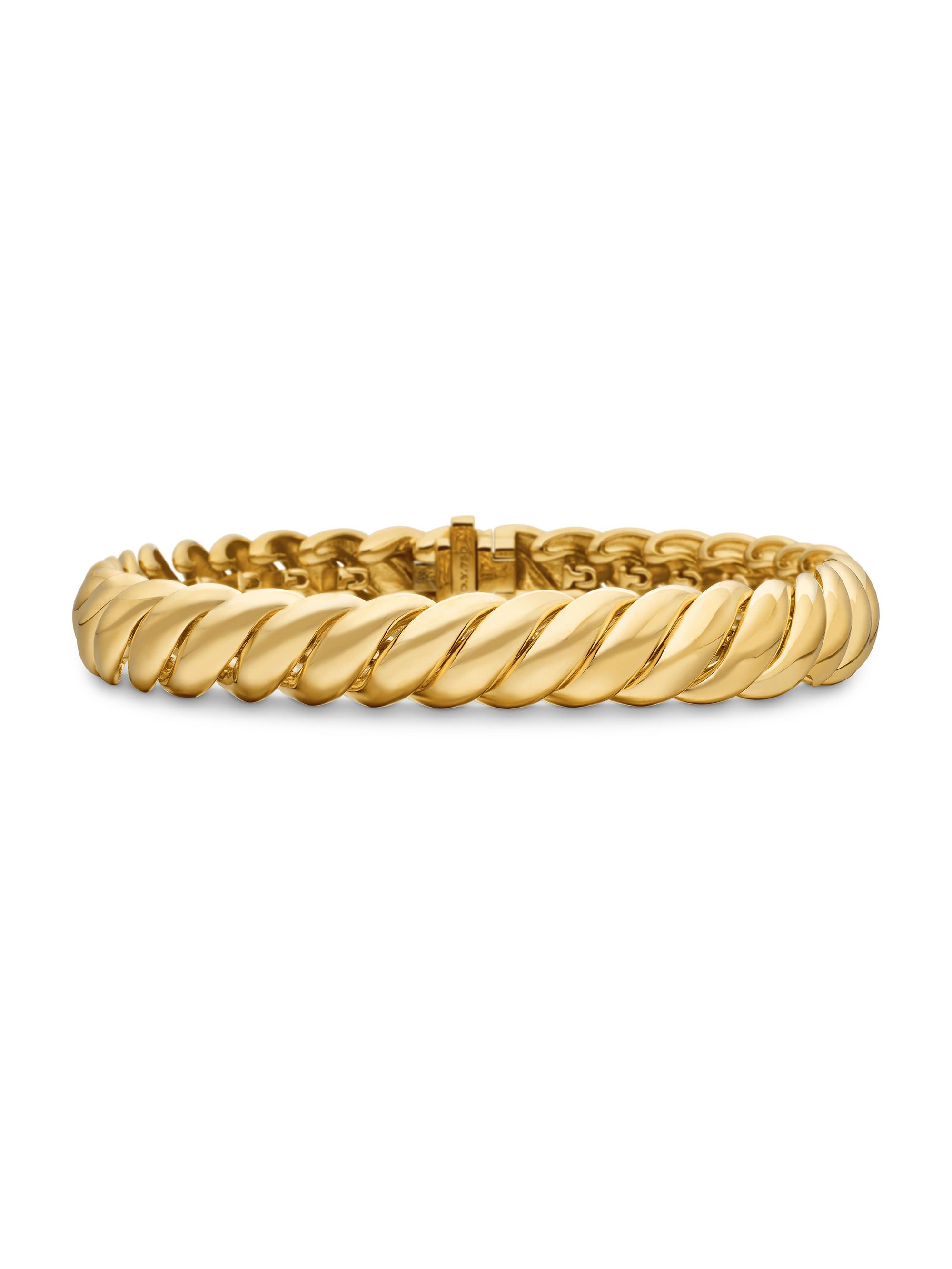 David Yurman Women's Sculpted Cable Bracelet in 18K Yellow Gold - Gold