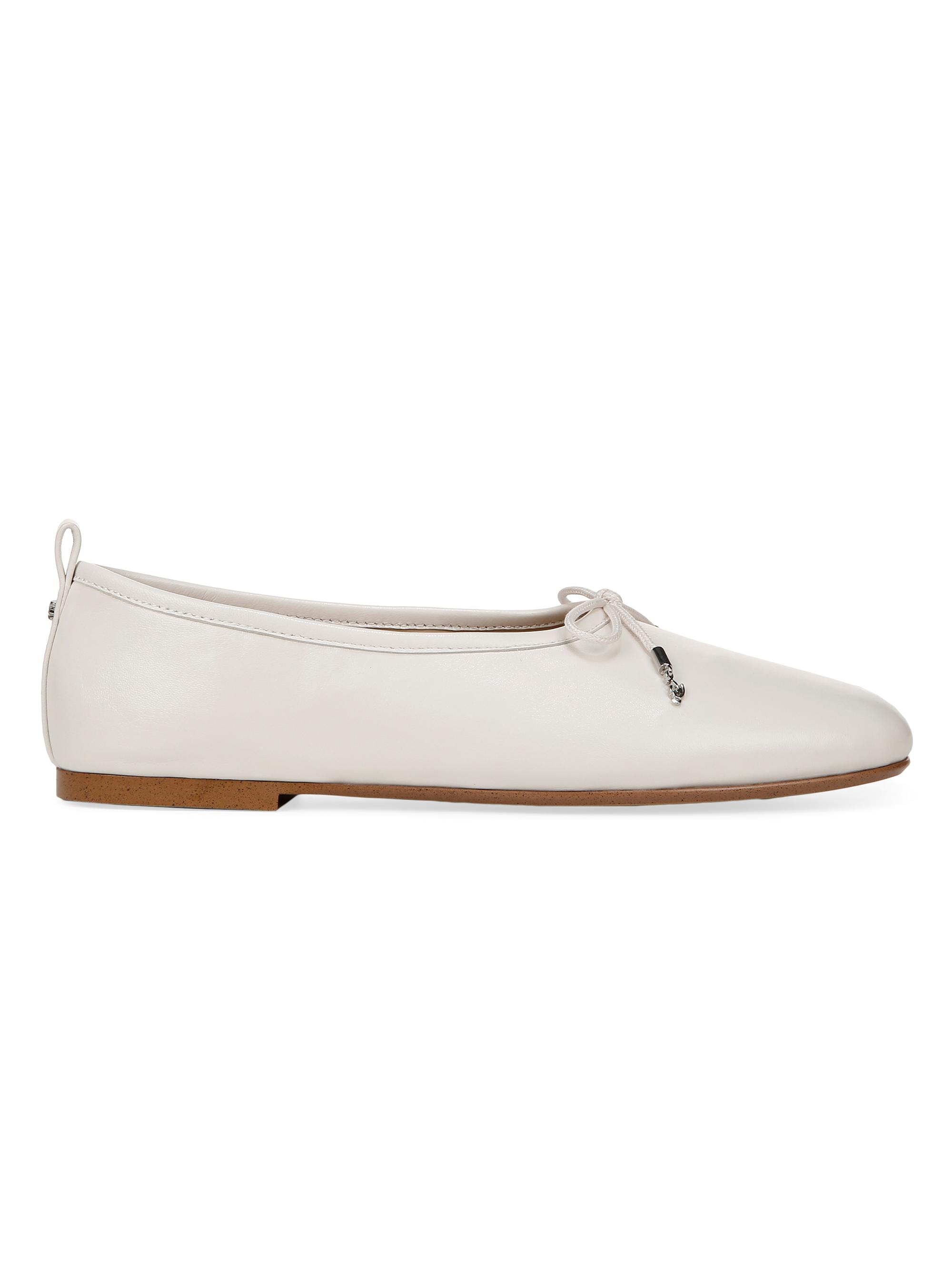 Sam Edelman Women's Ari Leather Ballet Flats - White