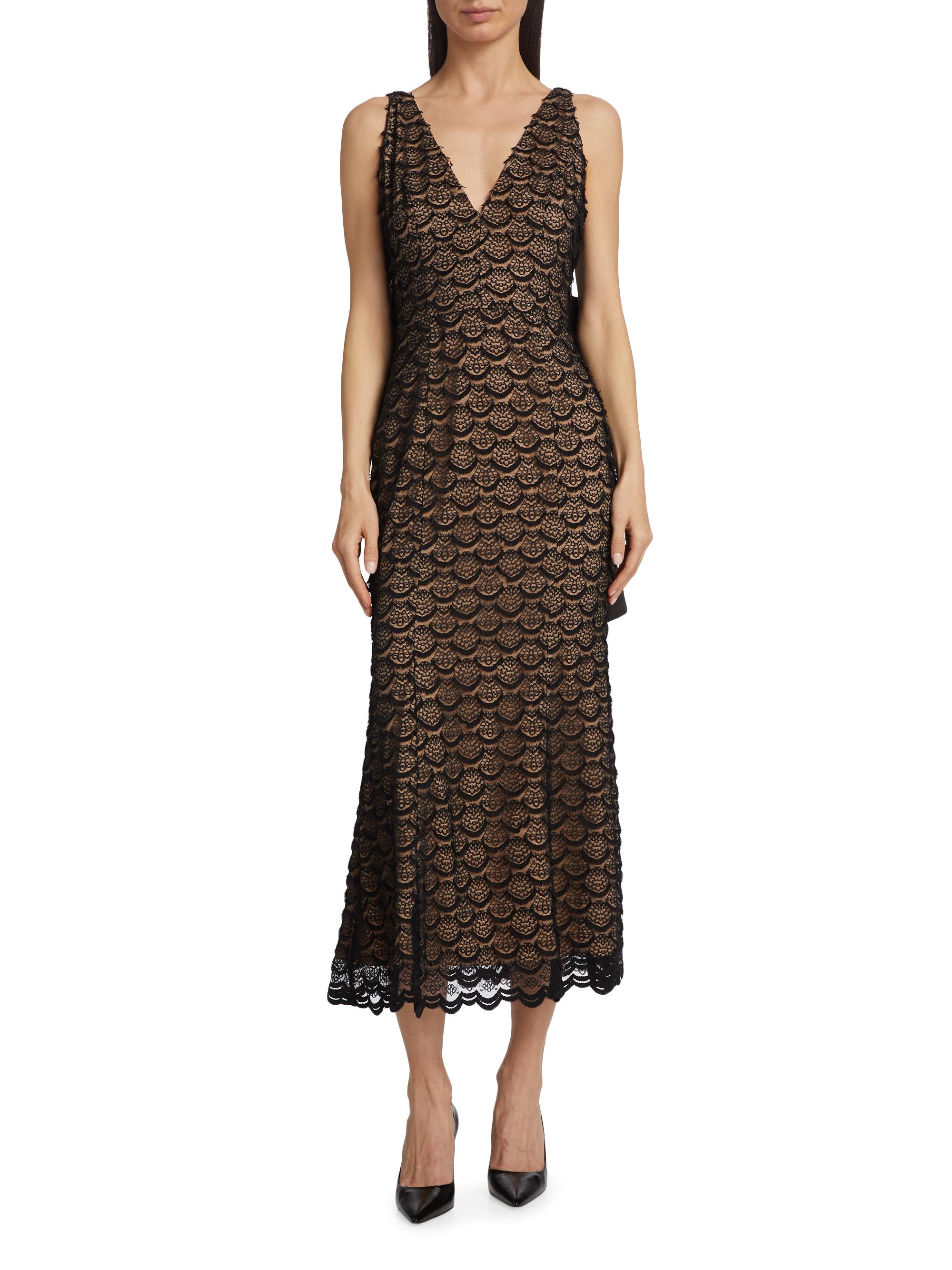 As It May Women's Elara Bow-Back Midi-Dress - Black - Size Medium
