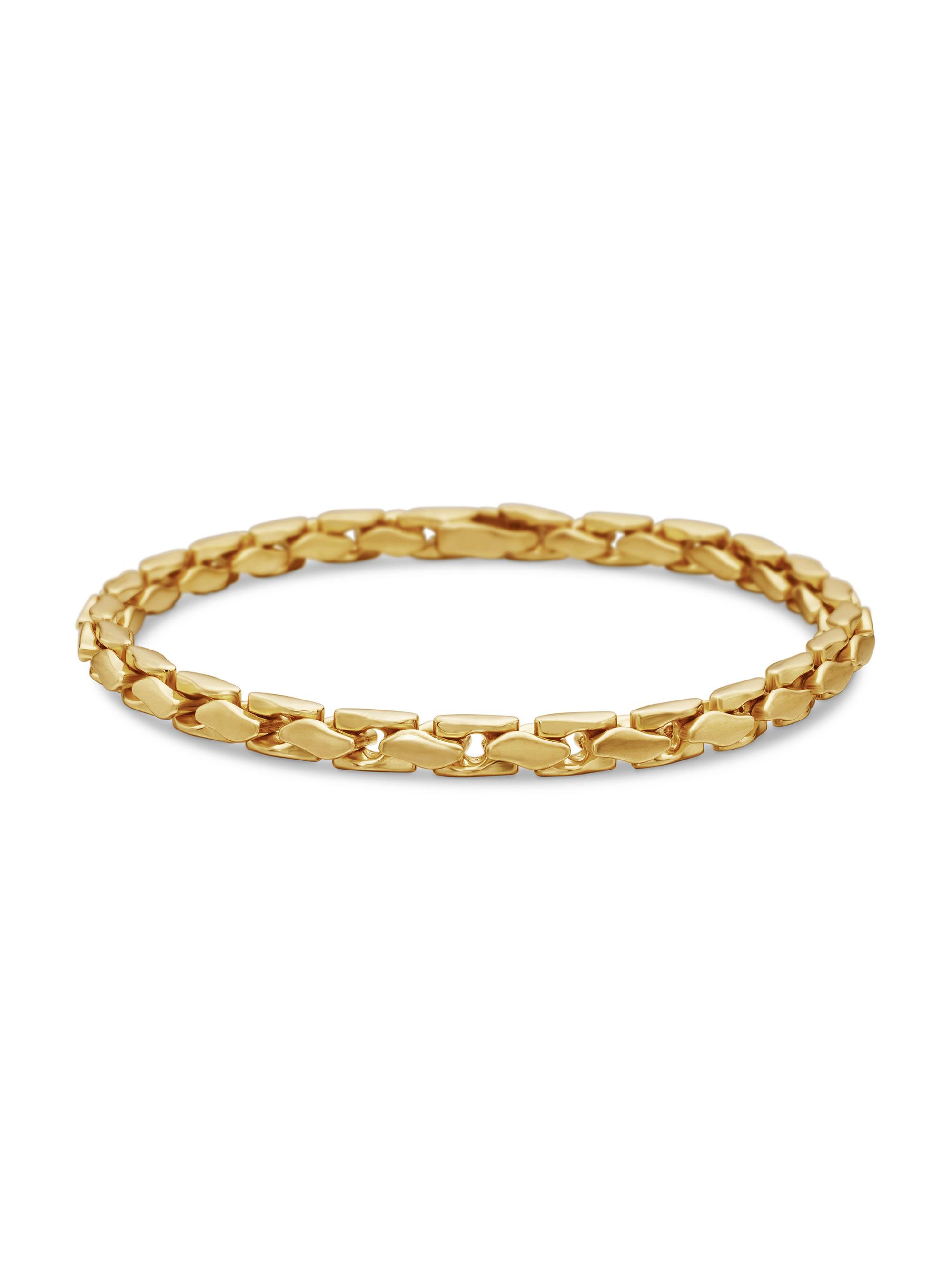 David Yurman Men's Fluted Chain Bracelet In 18K Yellow Gold, 5mm - Gold