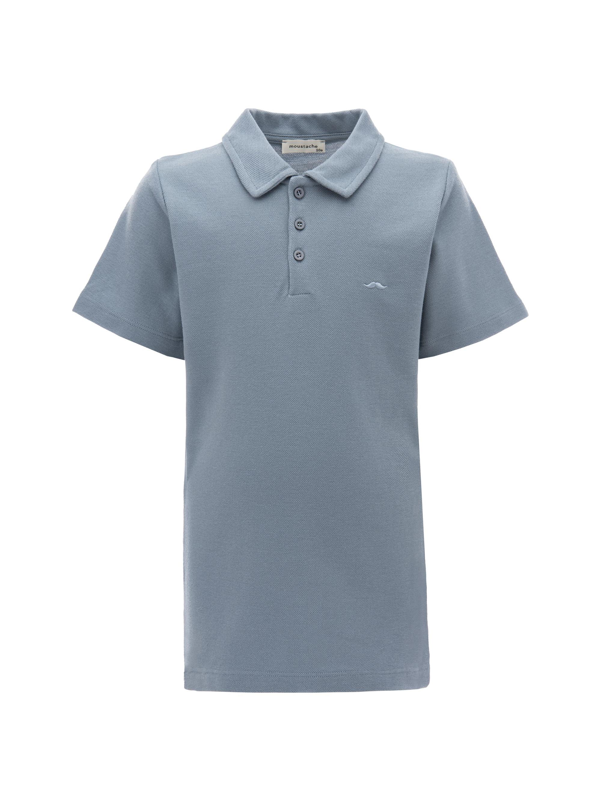 Moustache Little Boy's & Boy's Solid Polo Shirt - Blue