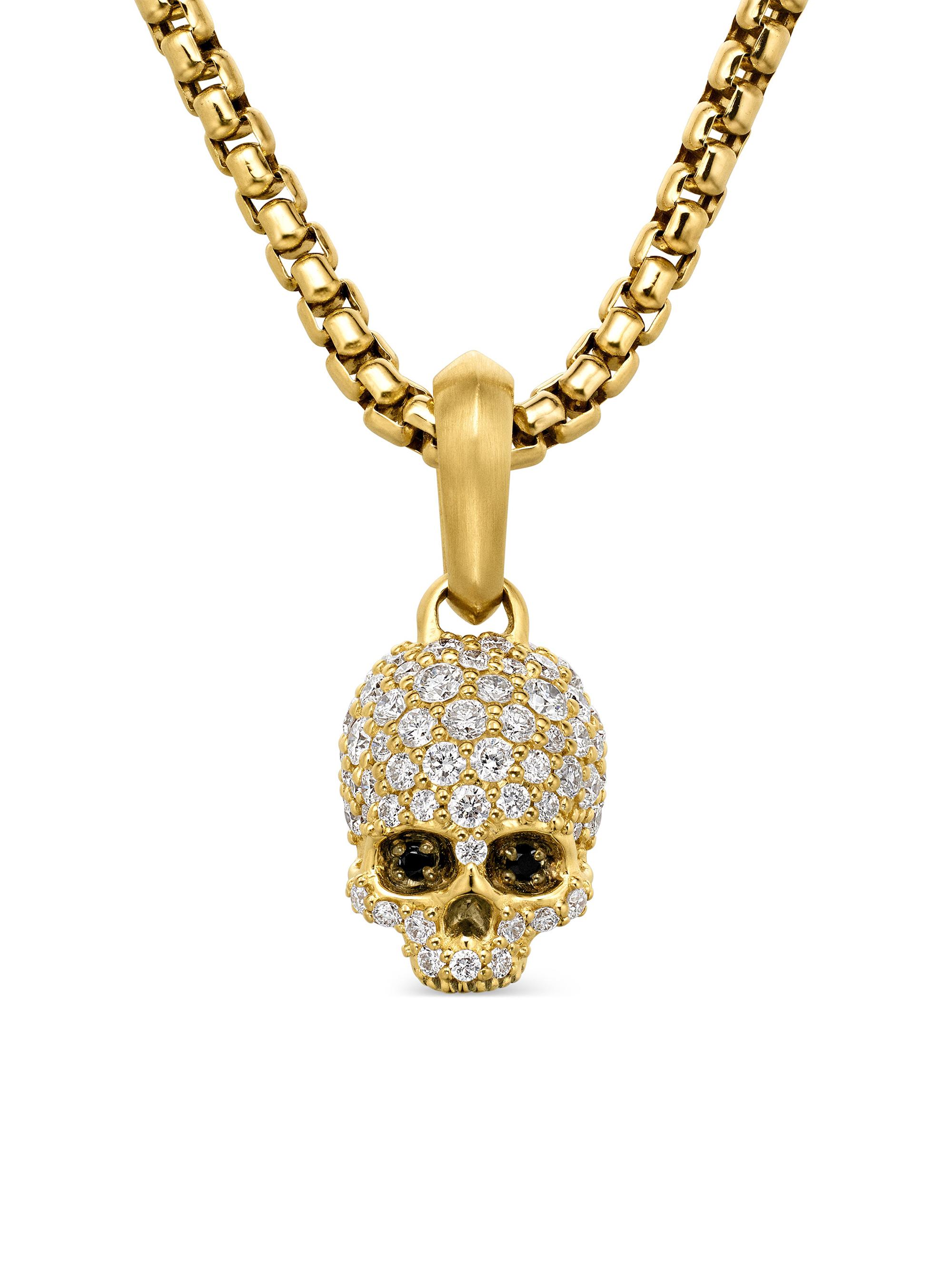 David Yurman Men's Memento Mori Skull Amulet - Gold