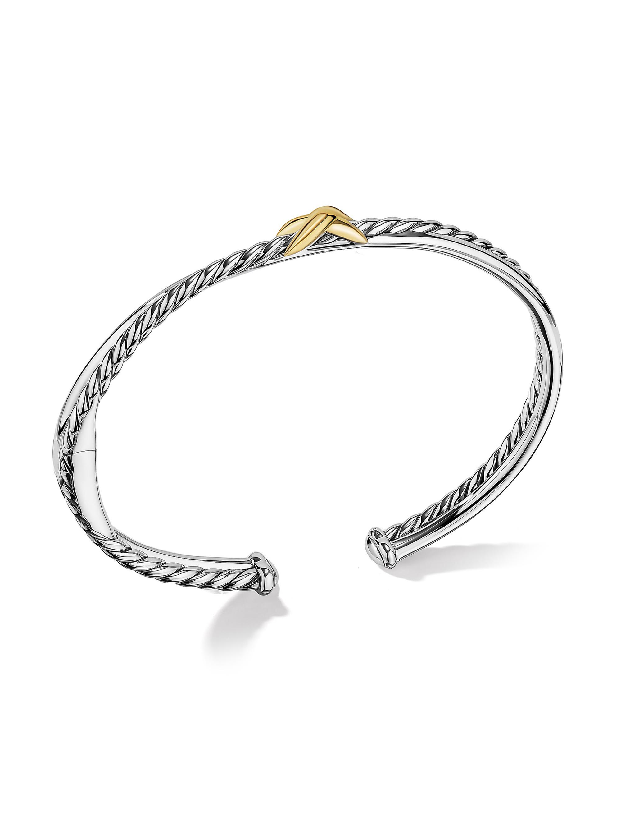 David Yurman Women's Petite X Center Station Bracelet In Sterling Silver - Silver