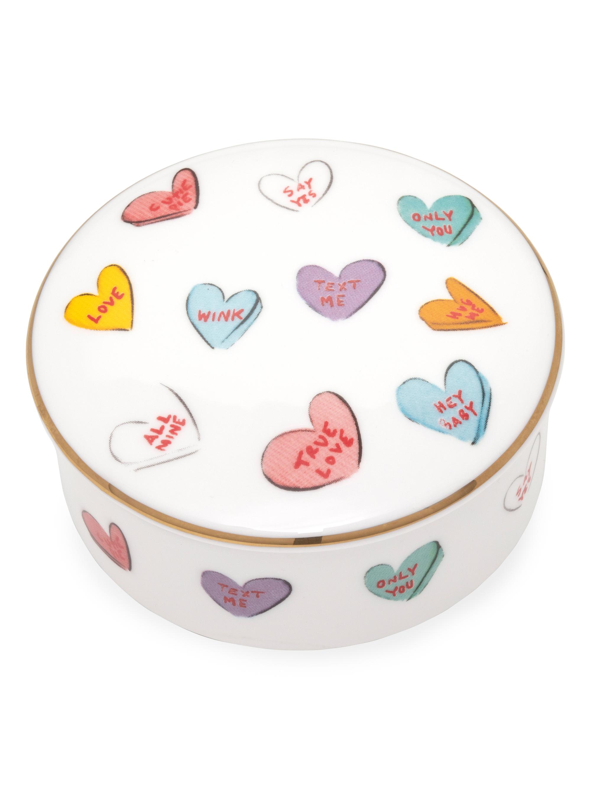 Halcyon Days Only You Round Trinket Box - White