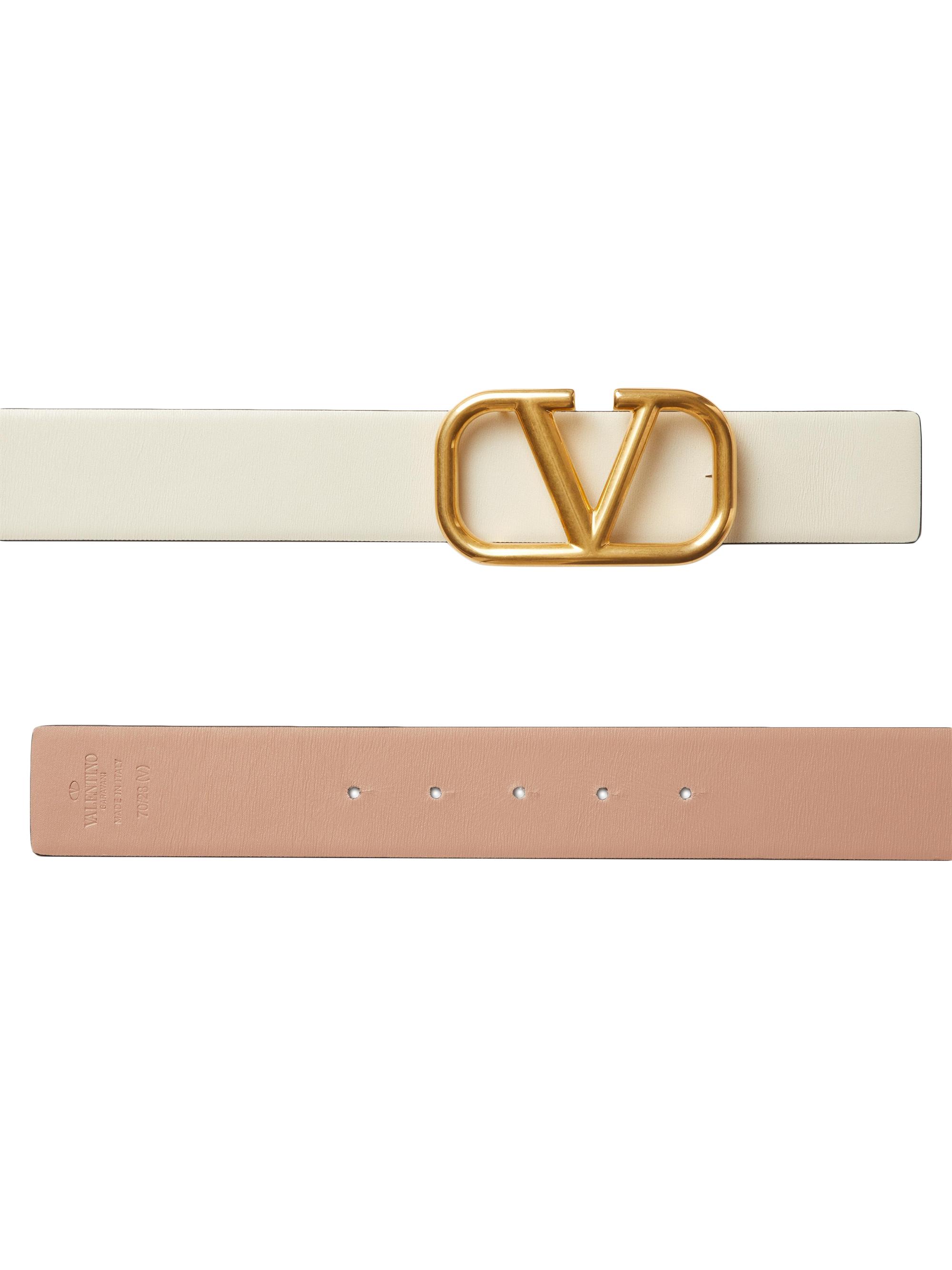 VALENTINO リバーシブルベルト Valentino Garavani Reversible VLogo Signature Belt in Glossy