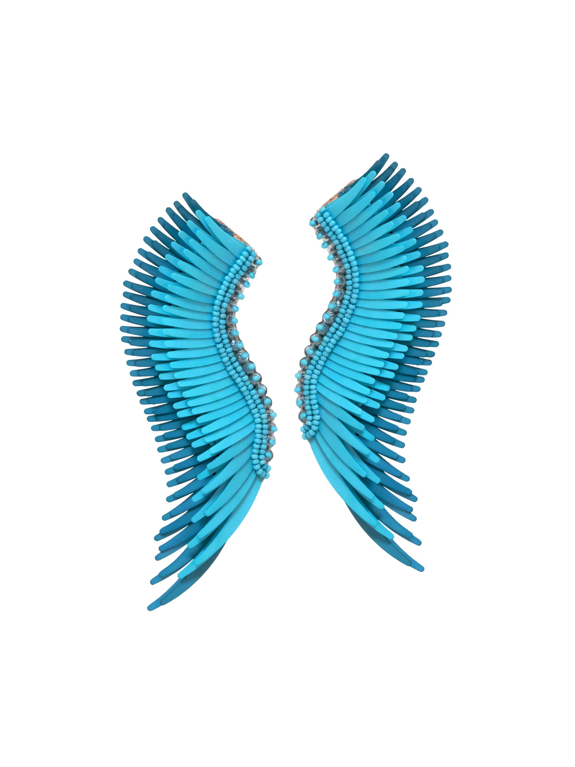 Mignonne Gavigan Women's Madeleine 14K-Gold-Plated & Mixed-Media Wing Drop Earrings - Navy Velvet