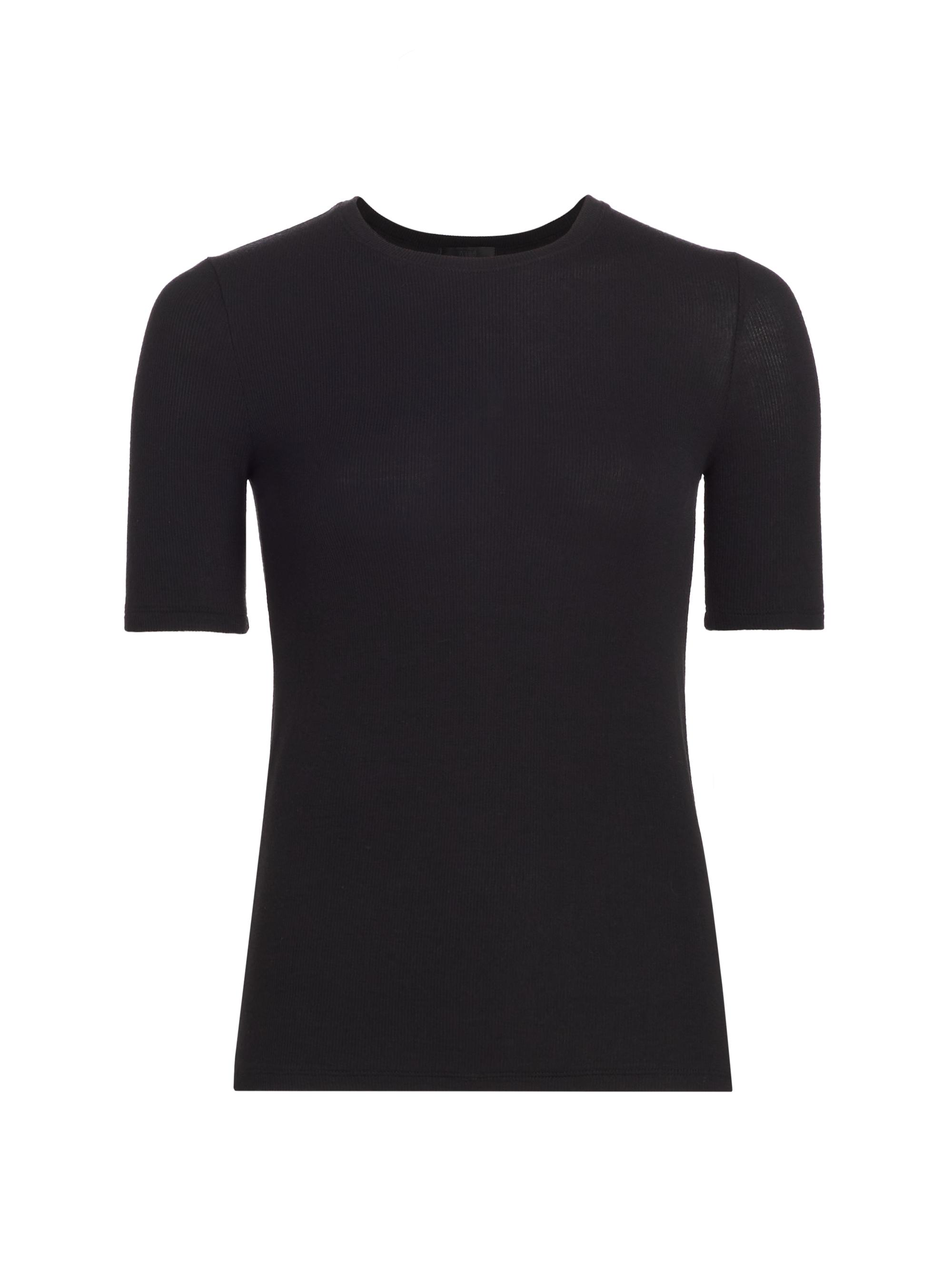 ATM Anthony Thomas Melillo Women's Crewneck Fitted Top - Black