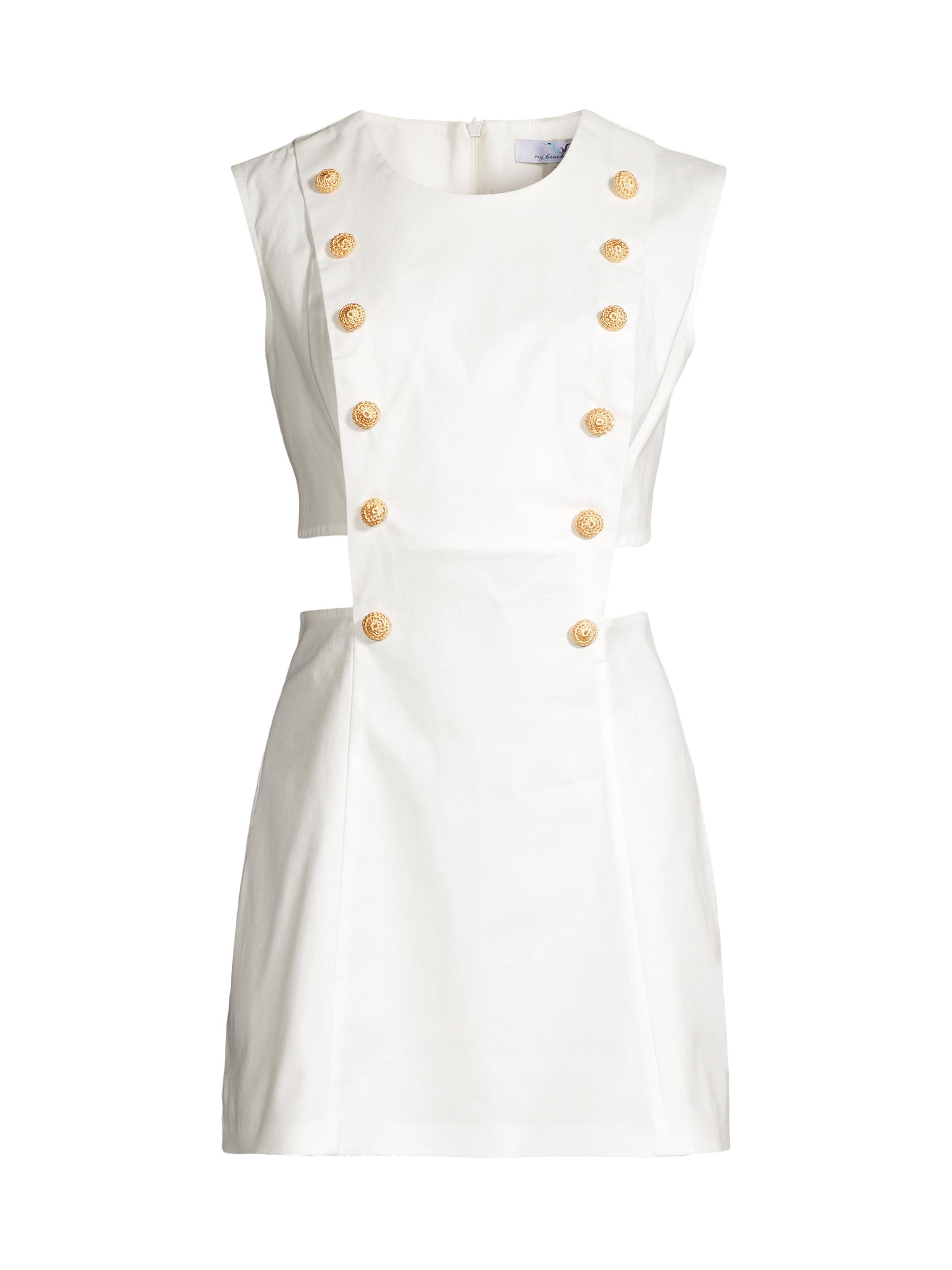 My Beachy Side Women's Stretch Denim Cut-Out Minidress -