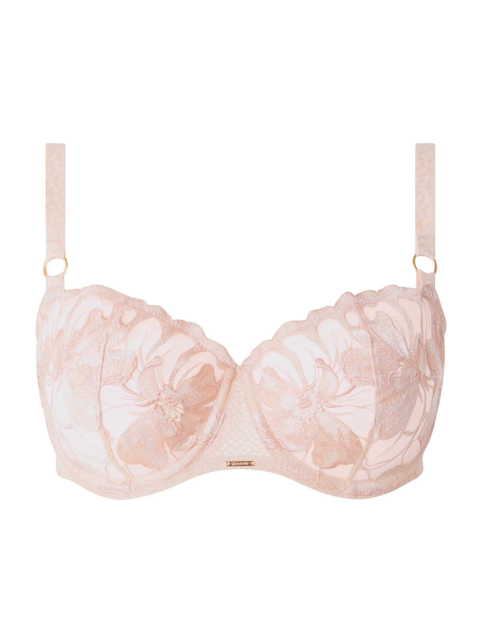 Chantelle Women's Fleurs Lace Unlined Demi Bra - Sugar