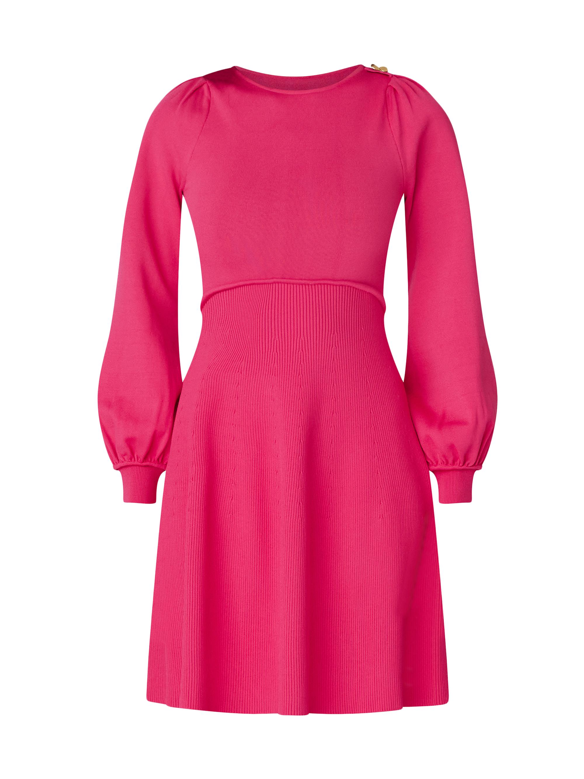 Shoshanna Women's Julia Long-Sleeve Knit Minidress - Fuchsia