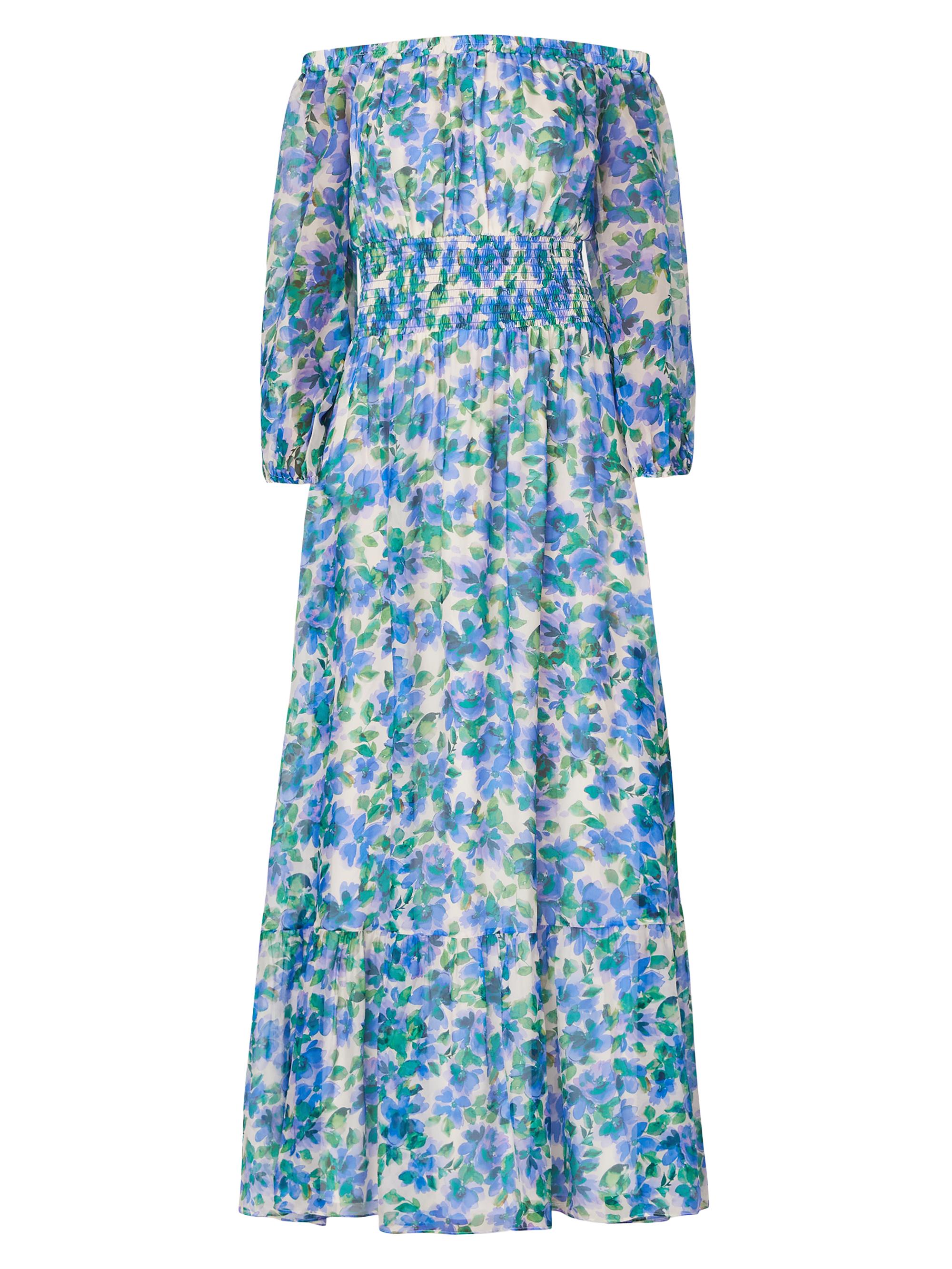 Shoshanna Women's Athena Off-The-Shoulder Maxi Dress - Lilac Green Multi