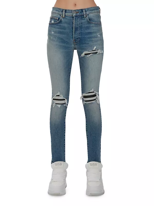Shop Amiri Mx1 Distressed Skinny Jeans | Saks Fifth Avenue