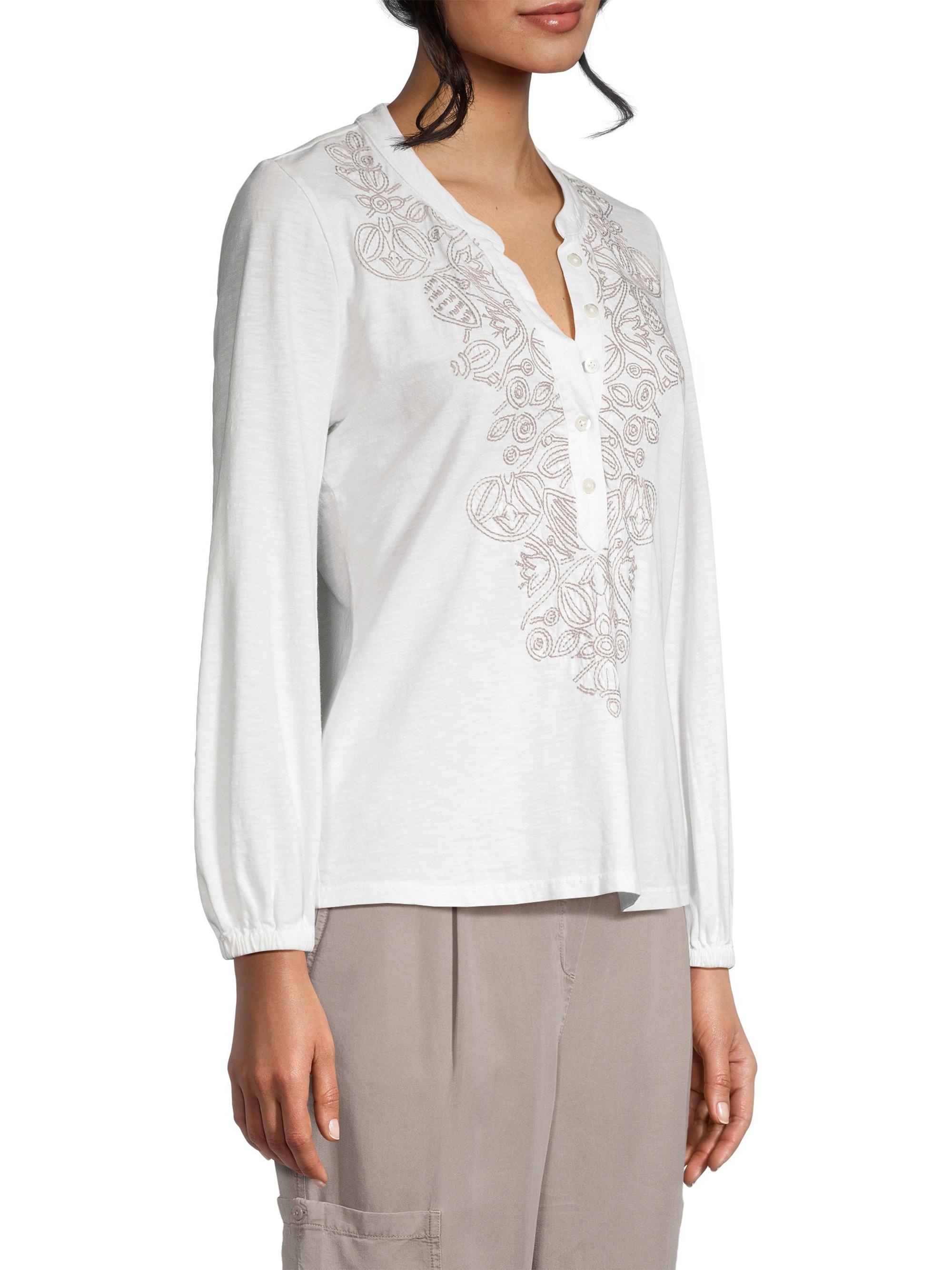 NIC+ZOE Women's Climbing Vines Sweater - Lightweight Mock Neck Pullover - View #3
