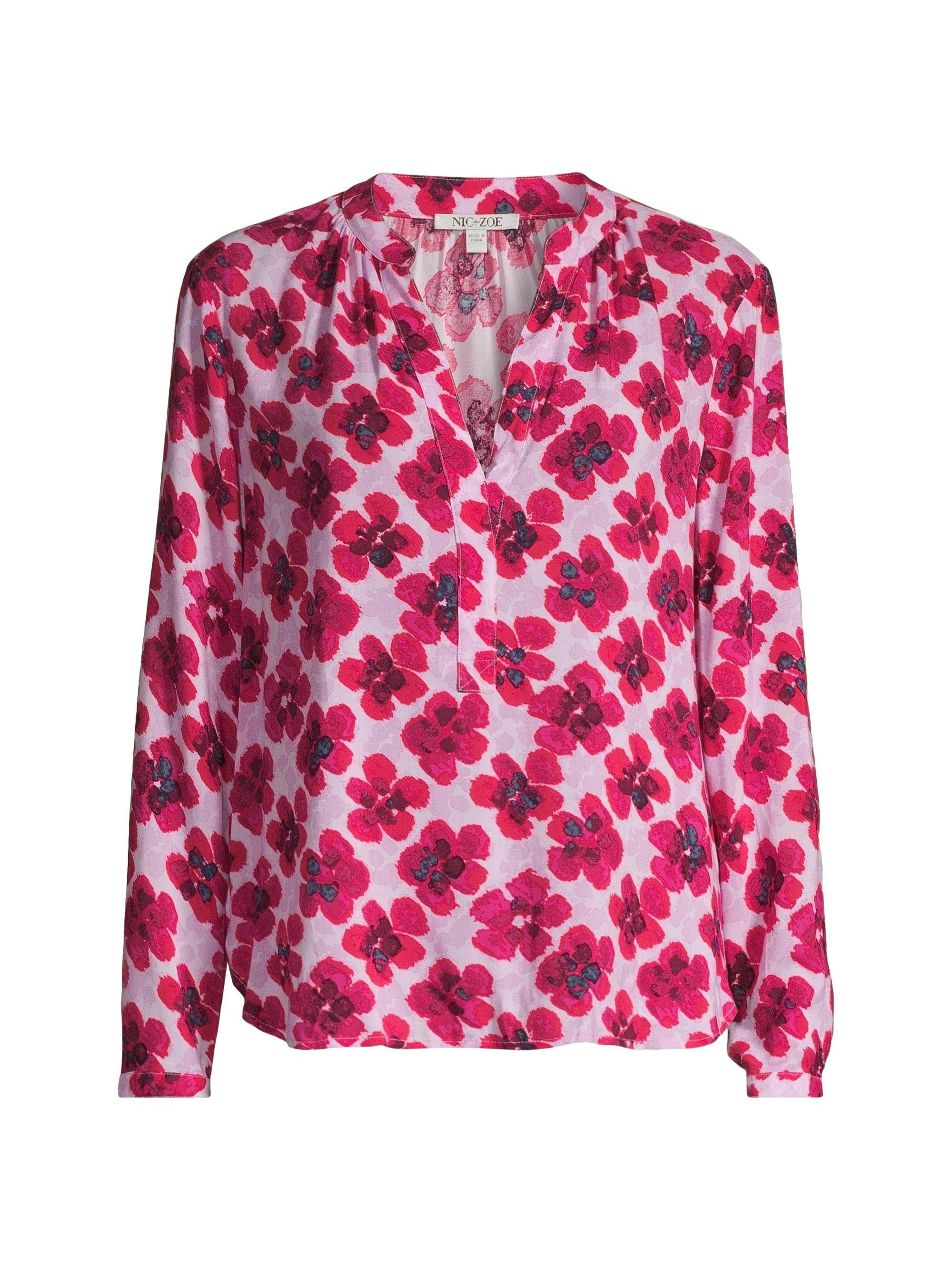 NIC+ZOE Women's In Bloom Floral Blouse - Pink Multi