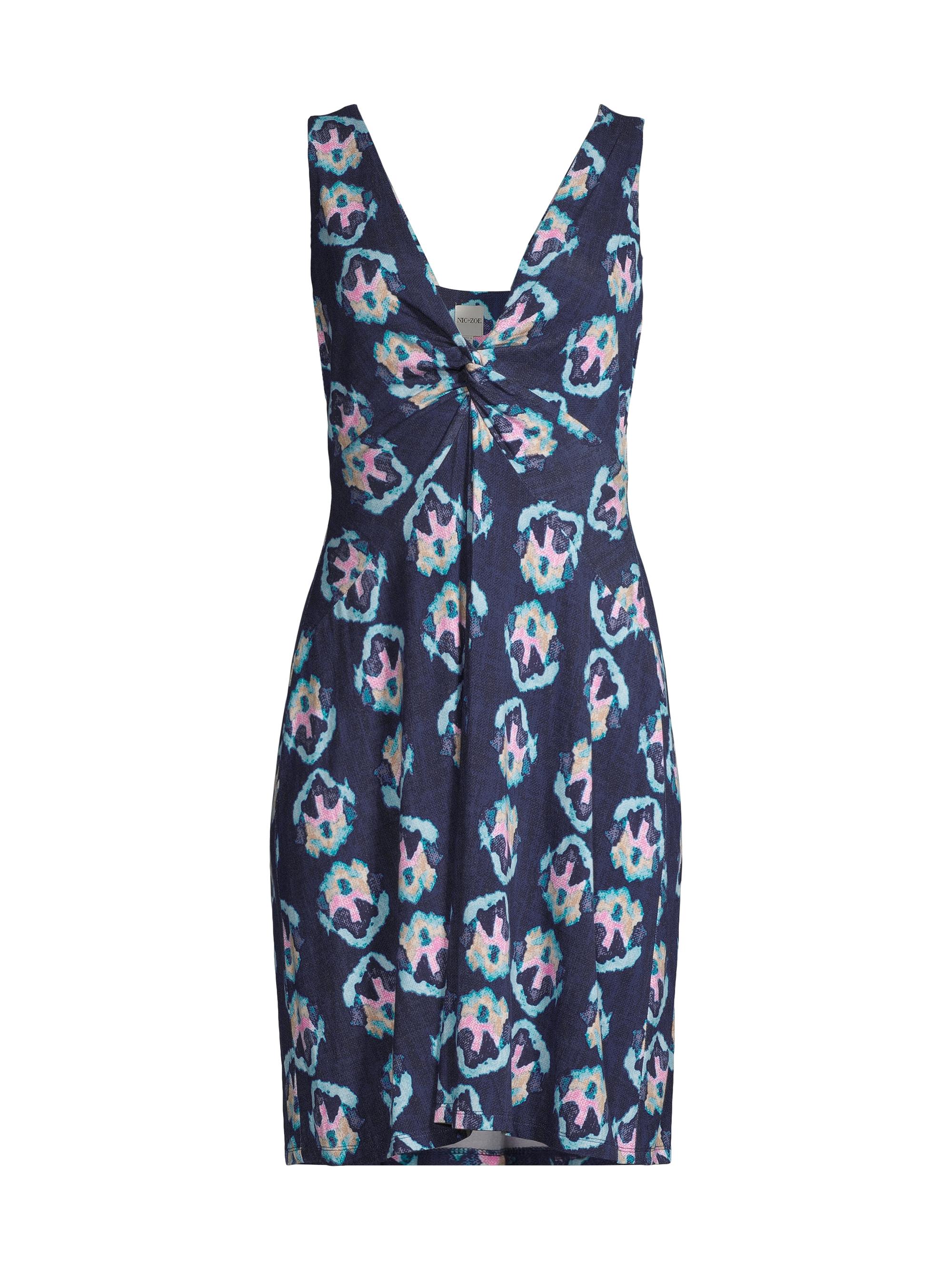 NIC+ZOE Women's Ocean Batik Geometric Minidress - Indigo Multi