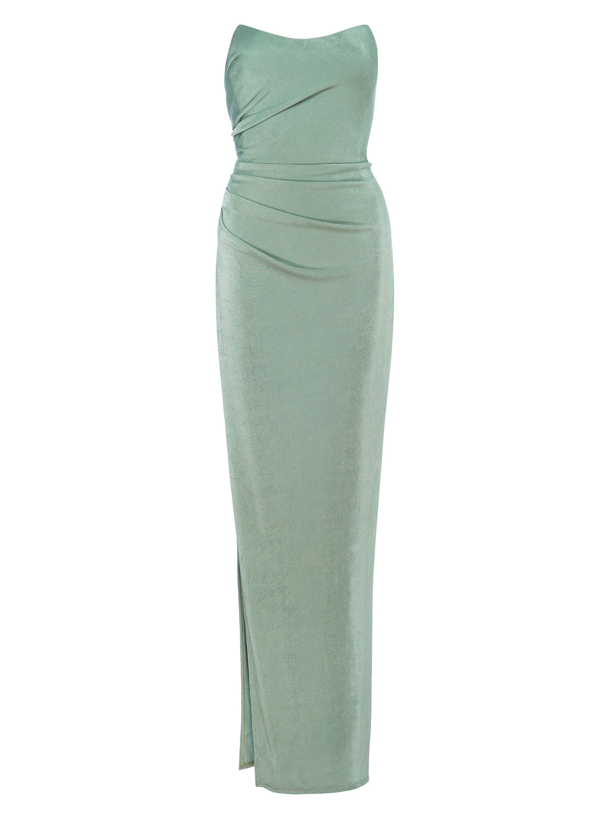 Katie May Women's Sway Strapless Knit Gown - Sea Moss