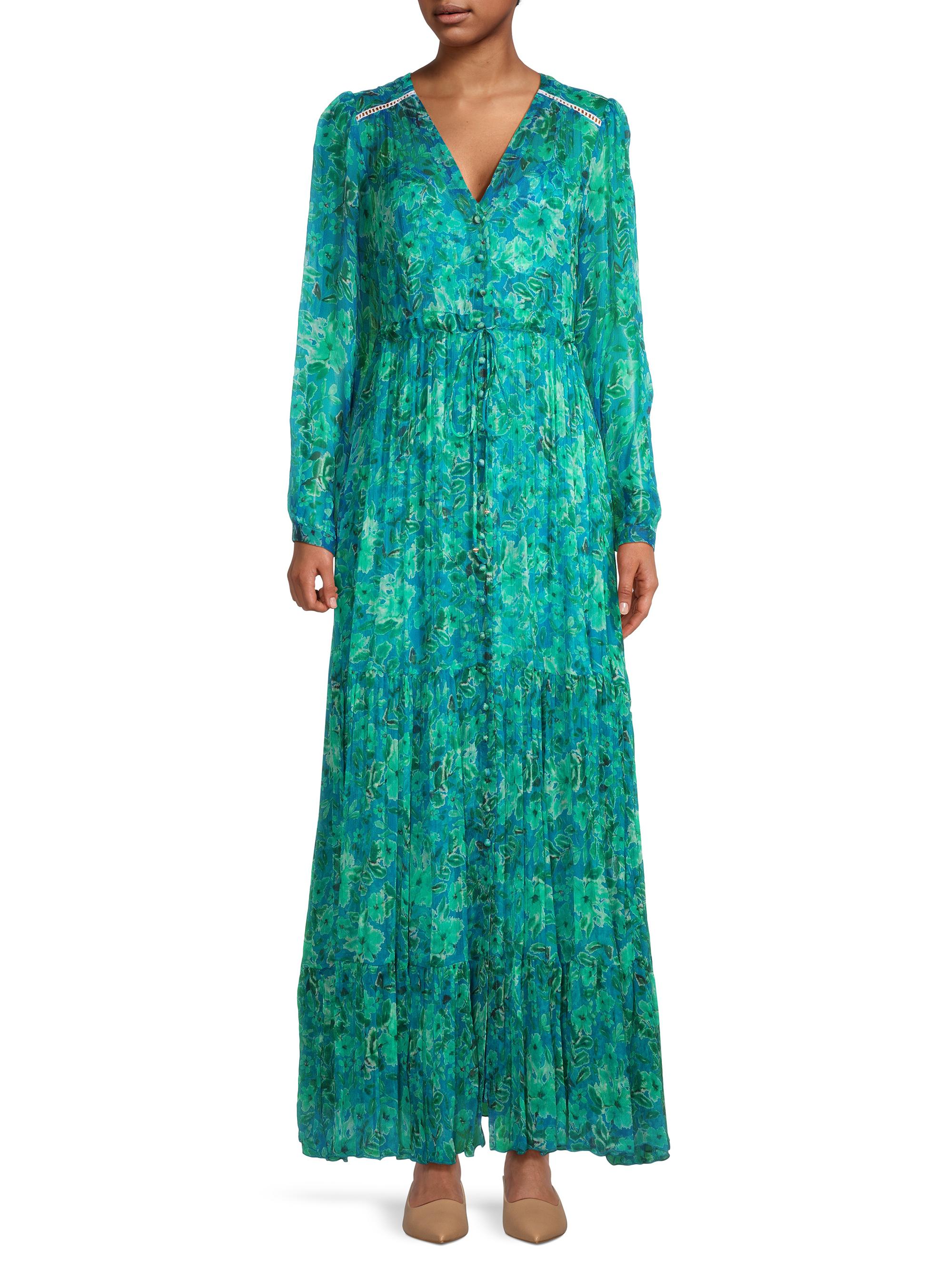 raquel silk maxi dress johnny was Johnny Was Raquel Floral Silk Maxi Dress