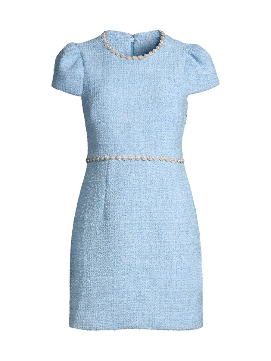 Likely Morley Tweed Pearl-Embellished Minidress | Saks Fifth Avenue