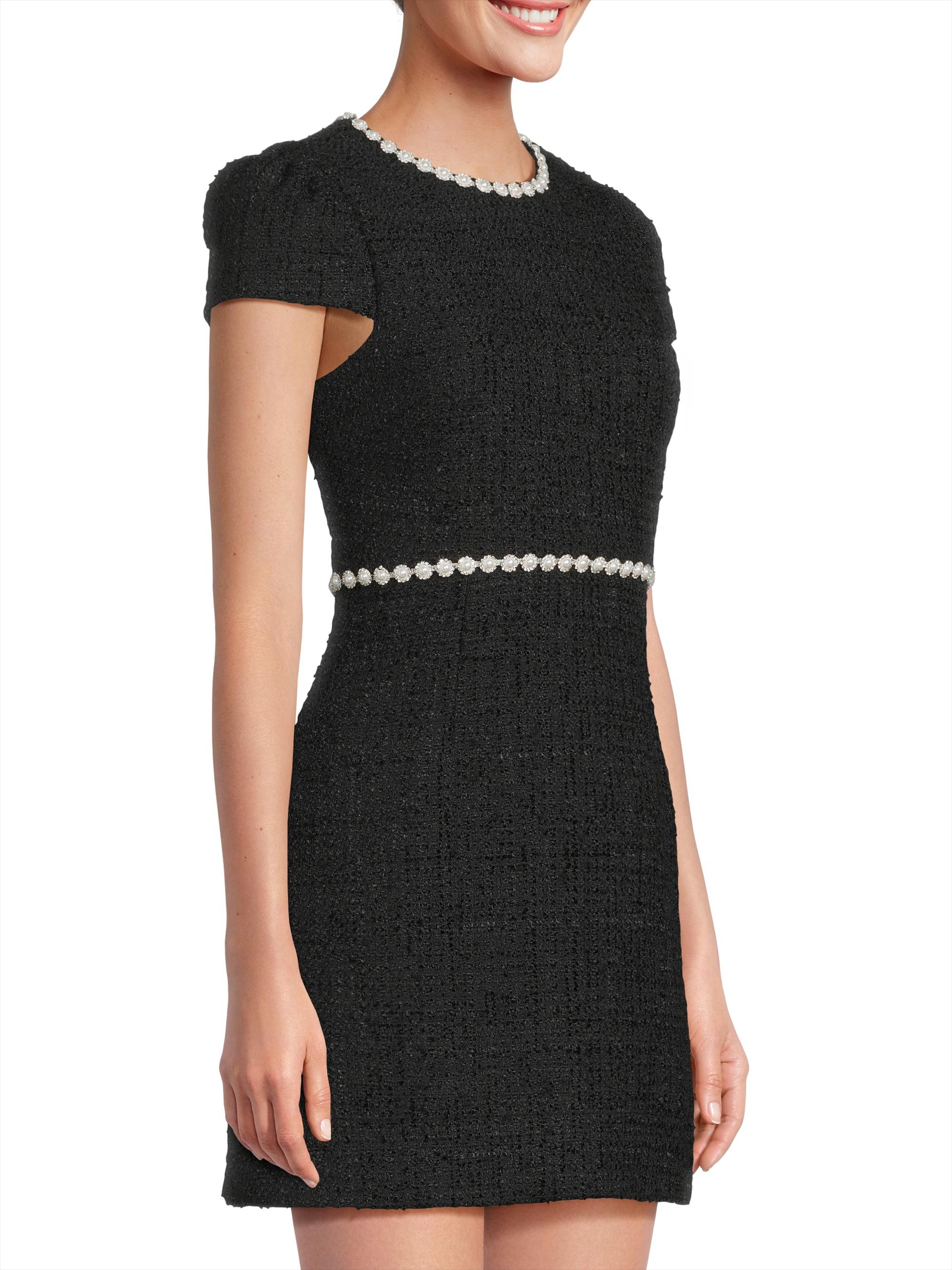 Likely Morley Tweed Pearl-Embellished Minidress | Saks Fifth Avenue