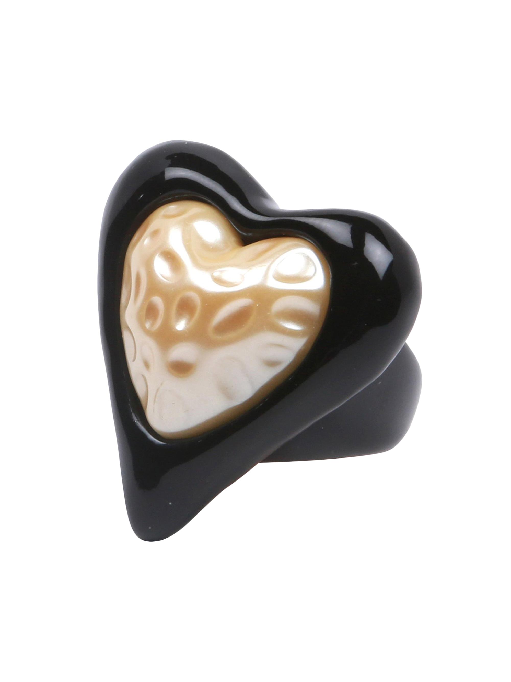 Julietta Women's Resin & Enamel Heart Ring - Yellow Gold