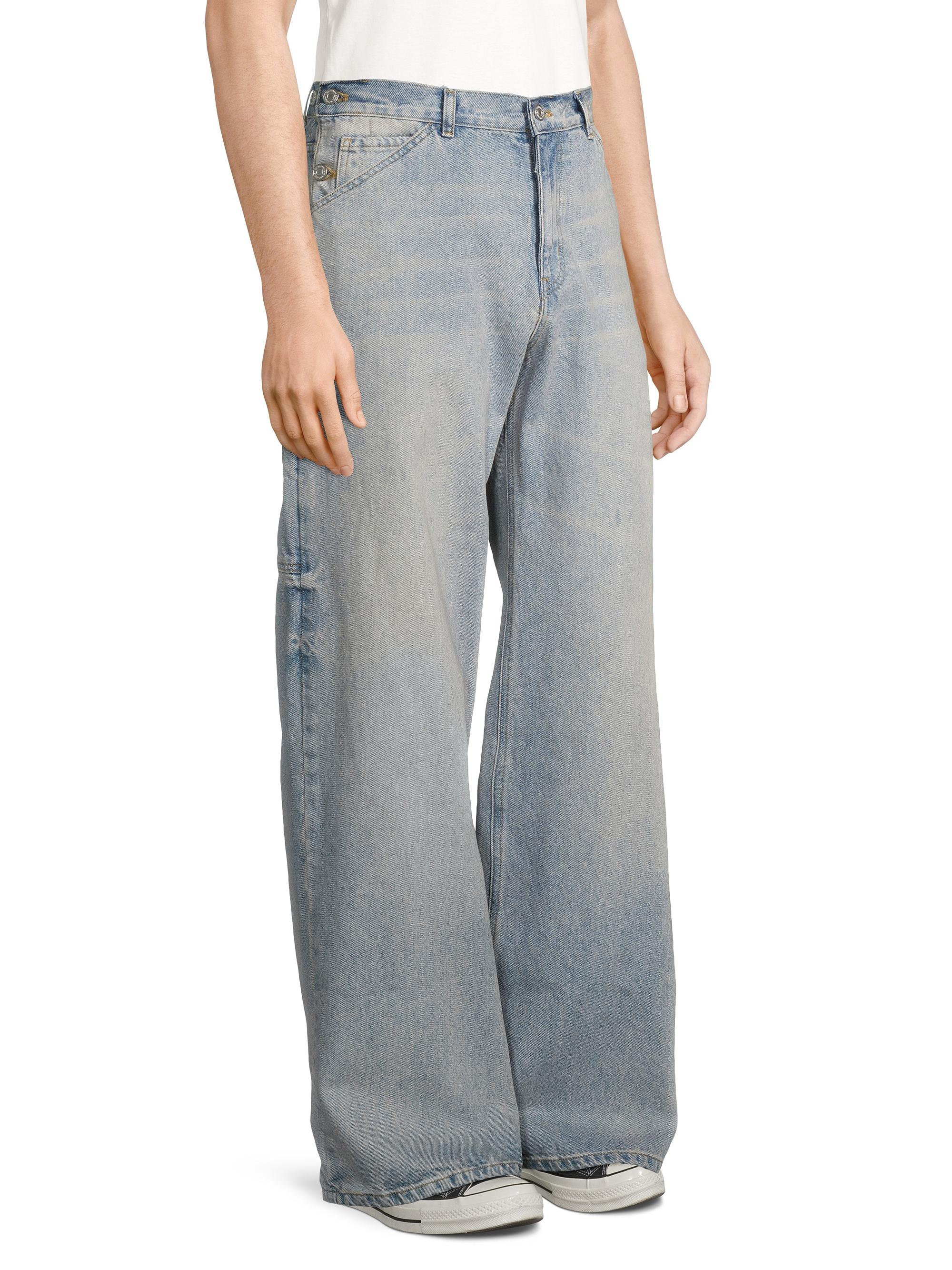 courreges sailor denim baggy pants