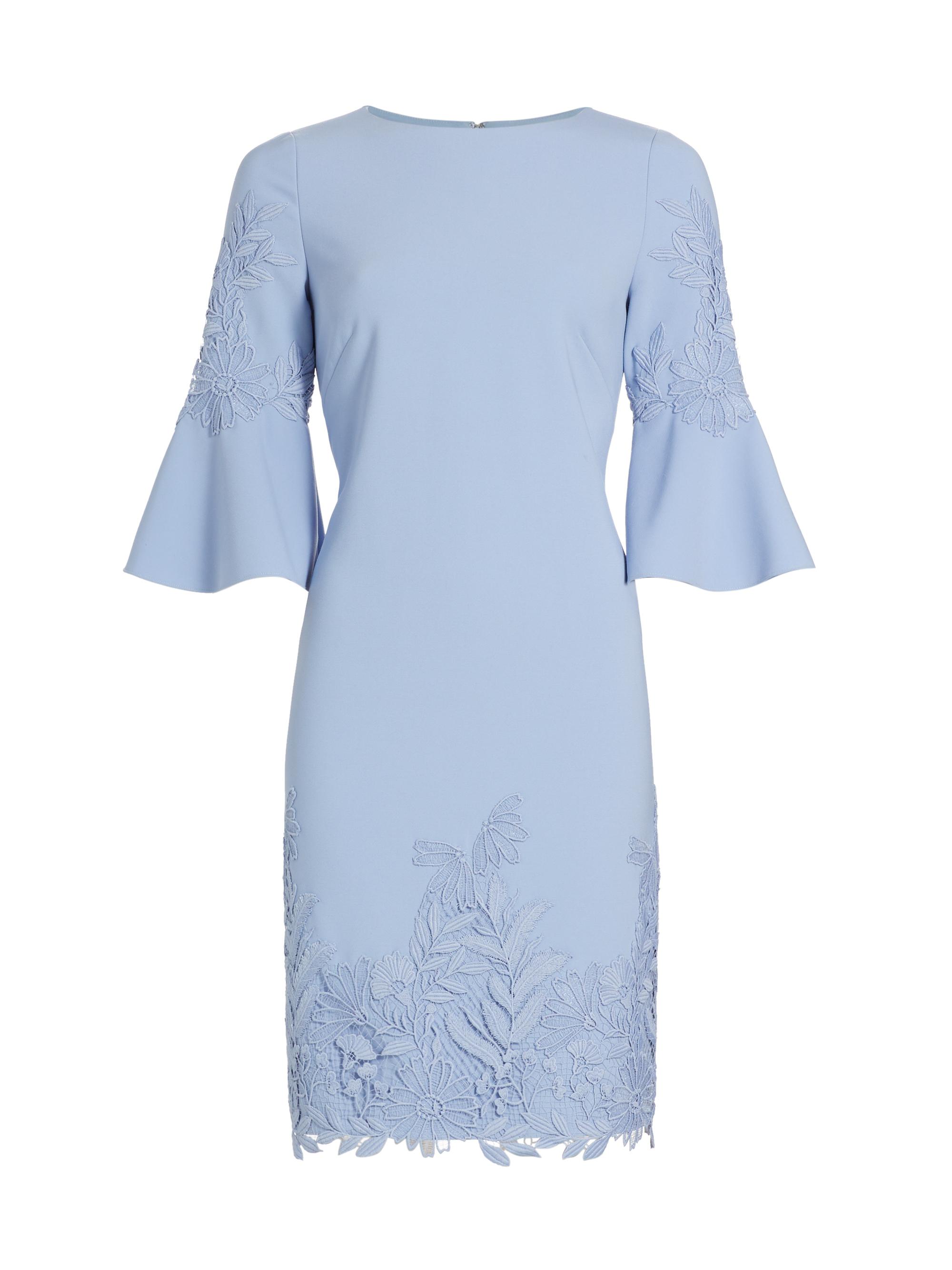 Teri Jon by Rickie Freeman Women's Crepe Sheath Dress - Periwinkle