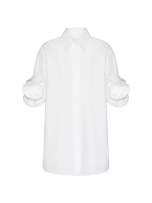Valentino Garavani Compact Popeline cropped shirt - White