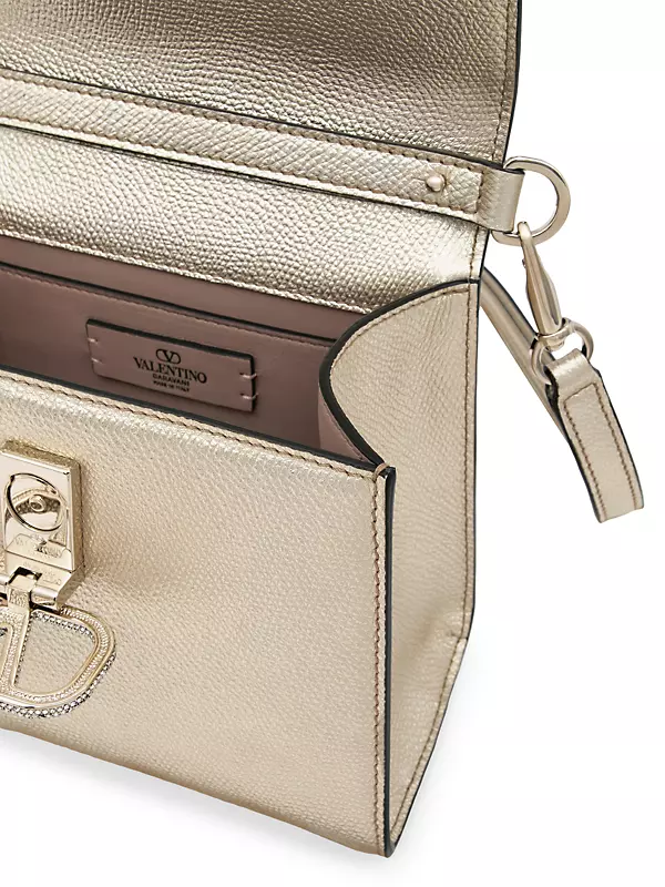 Shop Valentino Garavani Mini Vsling Handbag In Metallic Shop Valentino Garavani Mini Vsling Handbag In Metallic