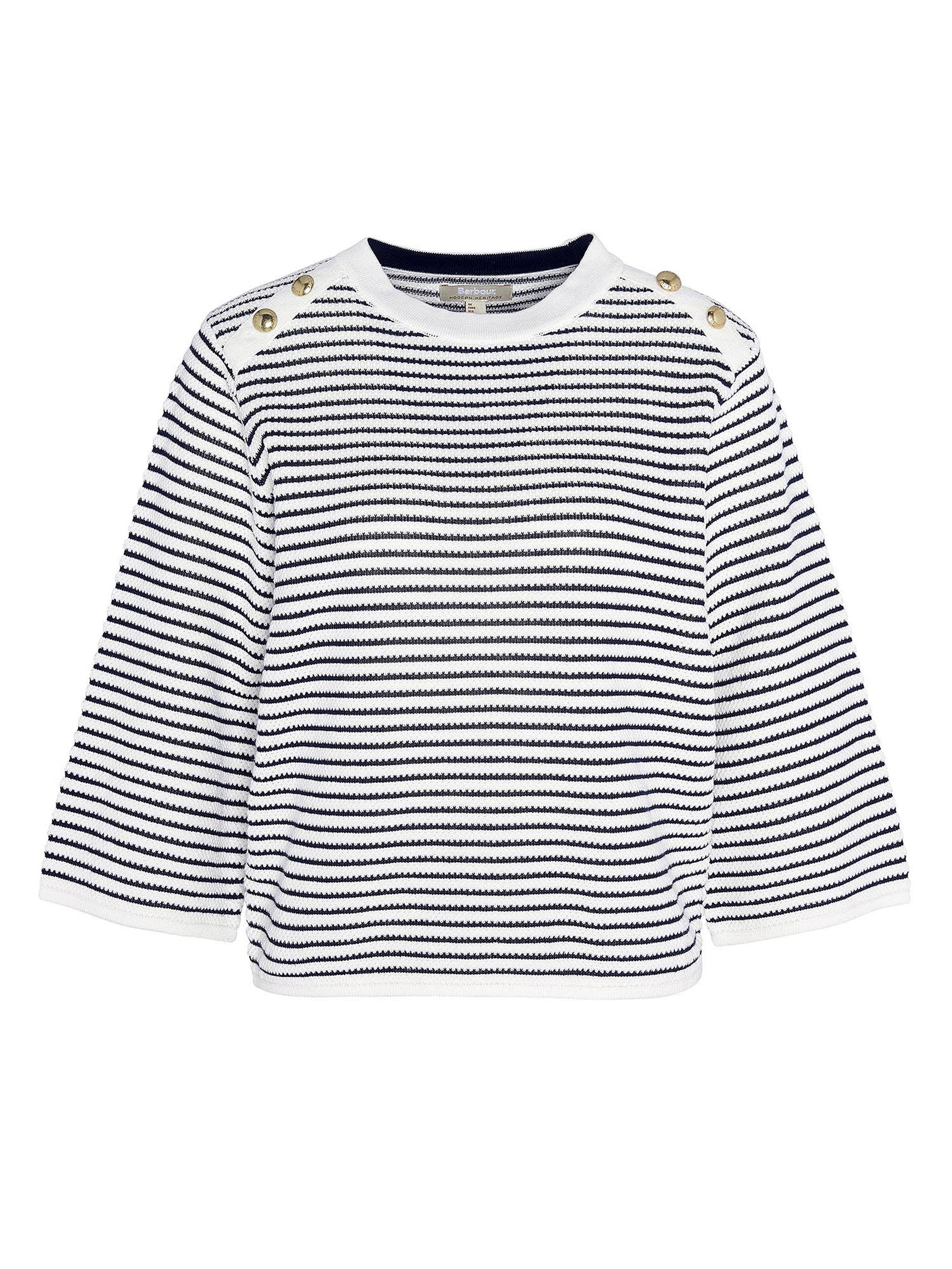 Barbour Women's Macy Tuck Stitch Stripe Sweater - Antique White Stripe