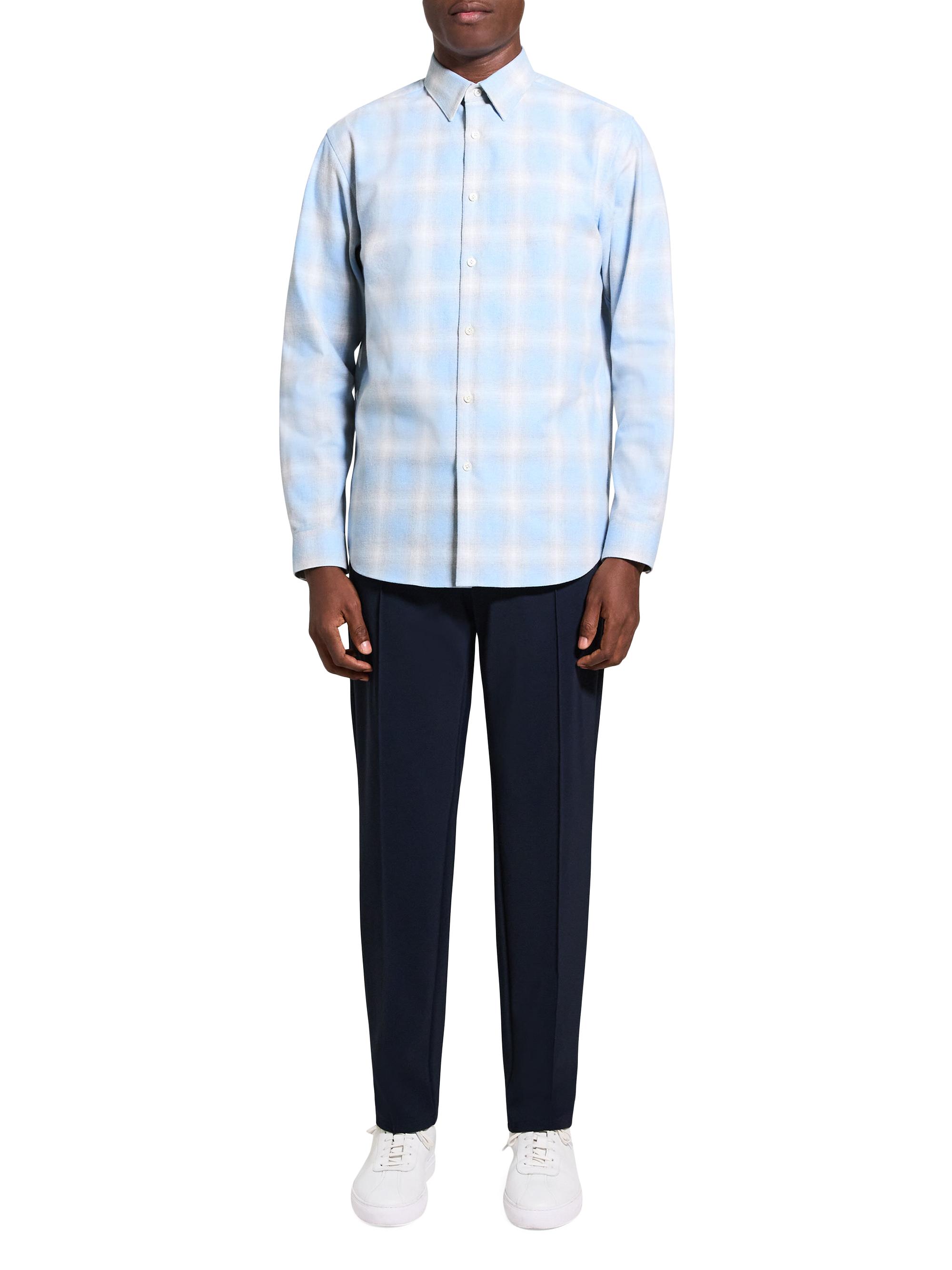 Theory Irving Plaid Flannel Shirt | Saks Fifth Avenue